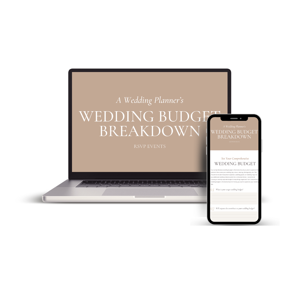 A wedding planner's wedding budget breakdown guide.