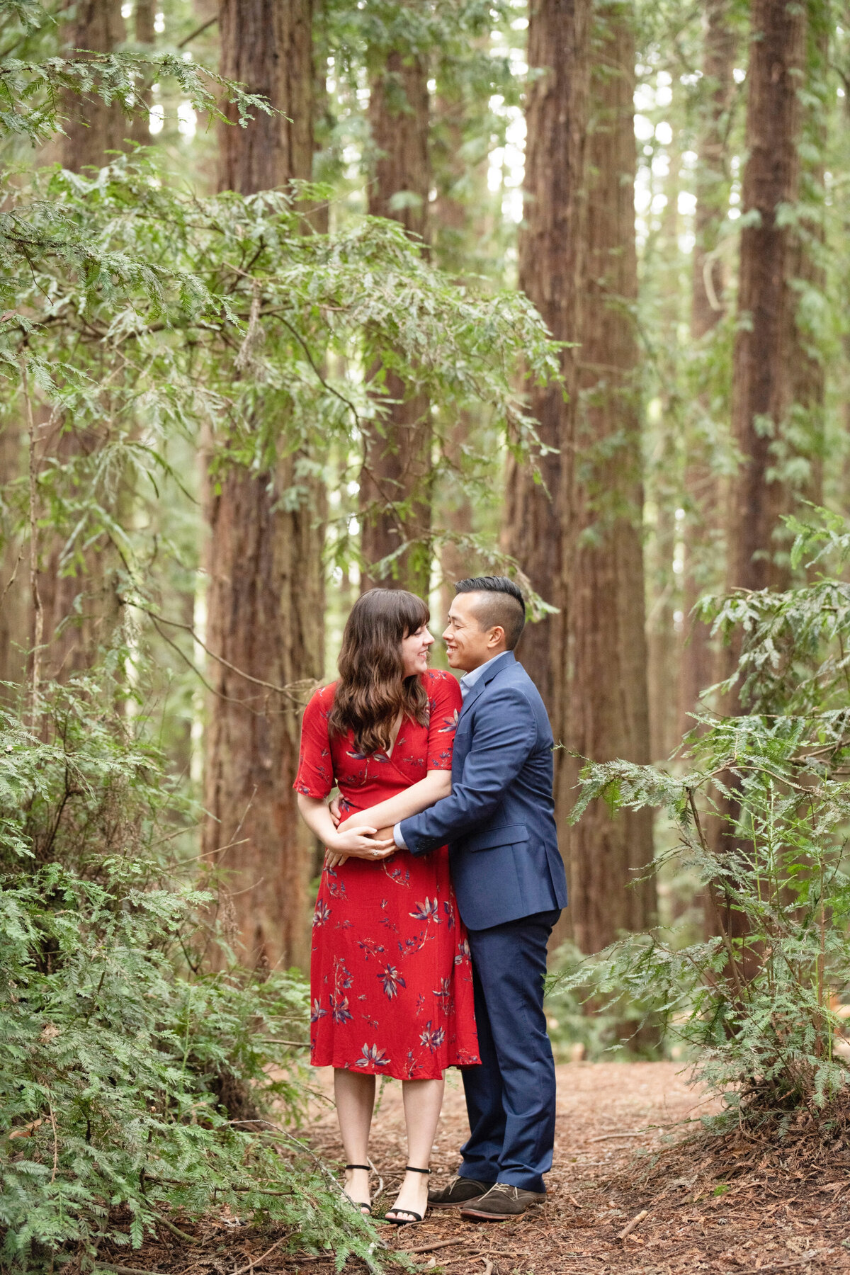 Kosuke & Chelsea  Engagement Portraits_ California Redwoods _13