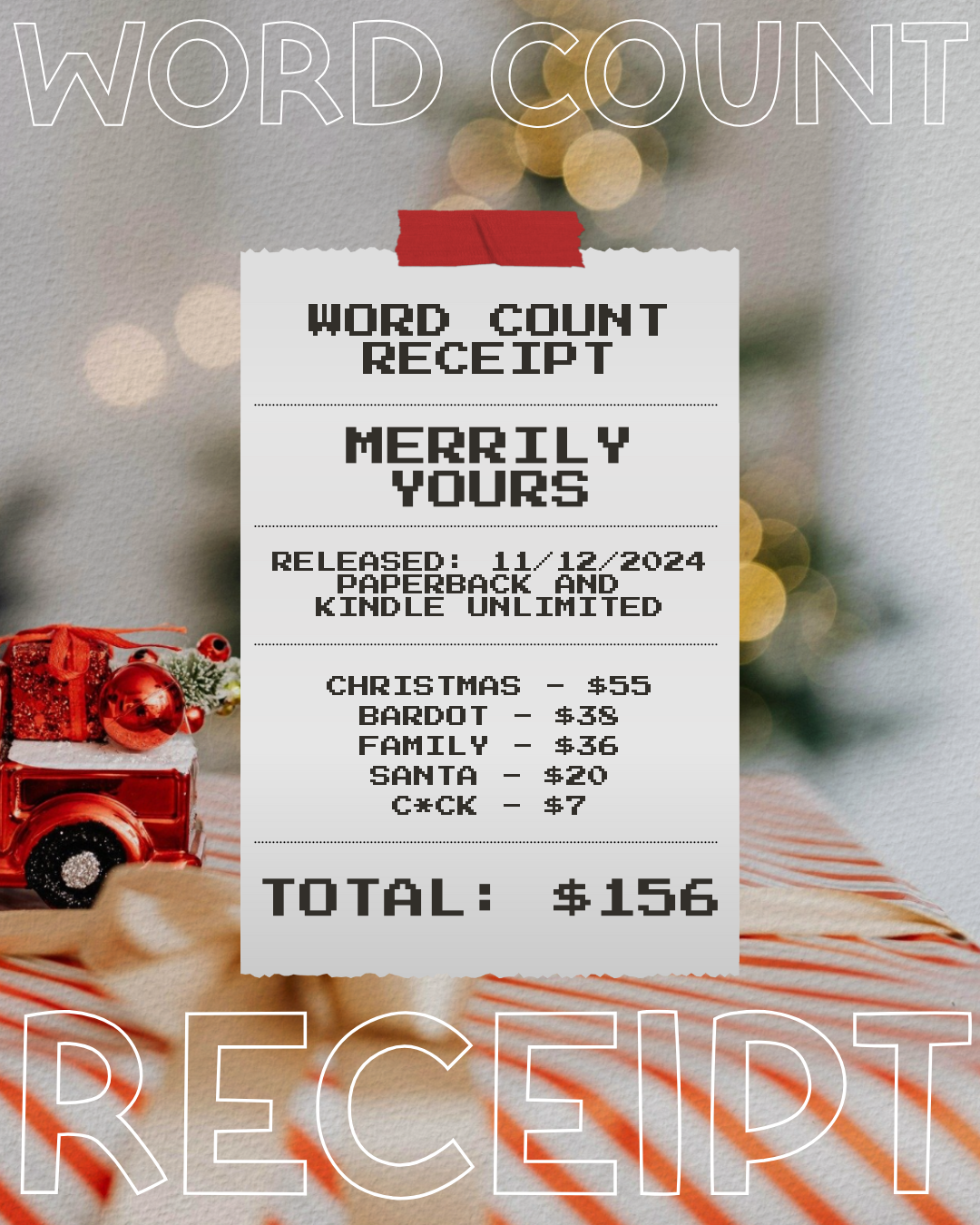word count receipt