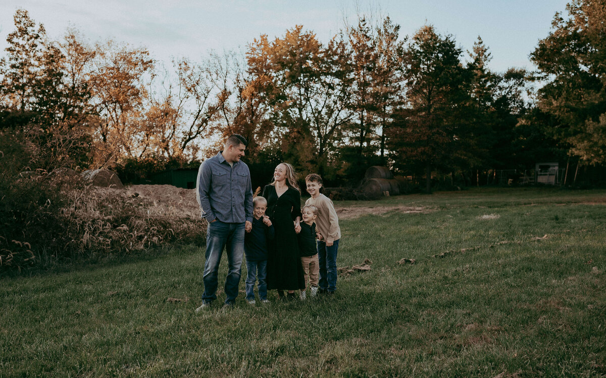 A beautiful family portrait taken on their own property in Denver, Colorado.