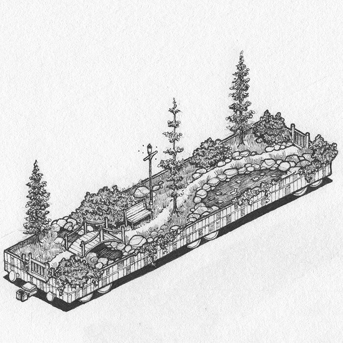 Pen and Ink Illustration of Inktober 2023 prompt: Path