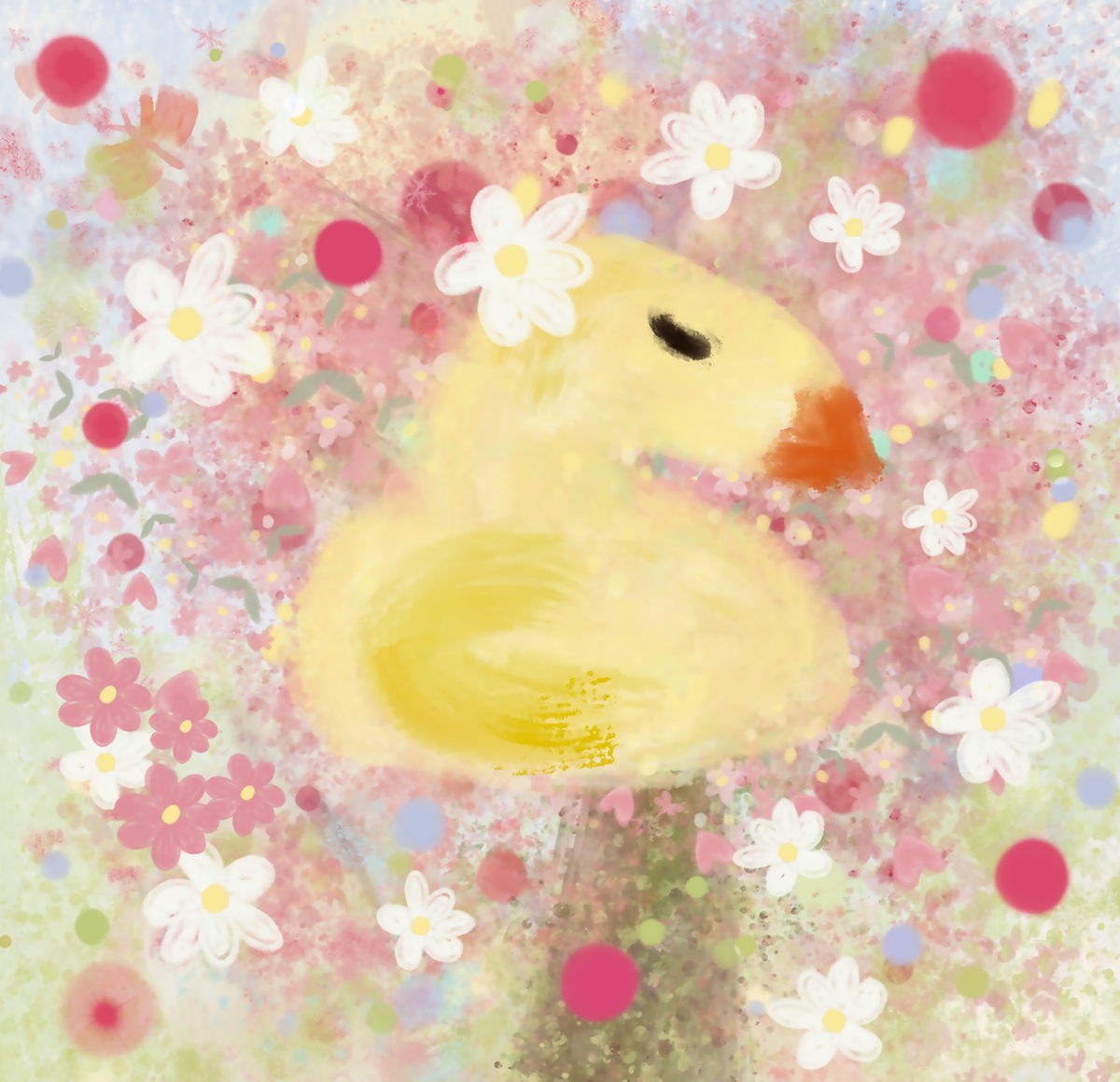 ducky flowers three large
