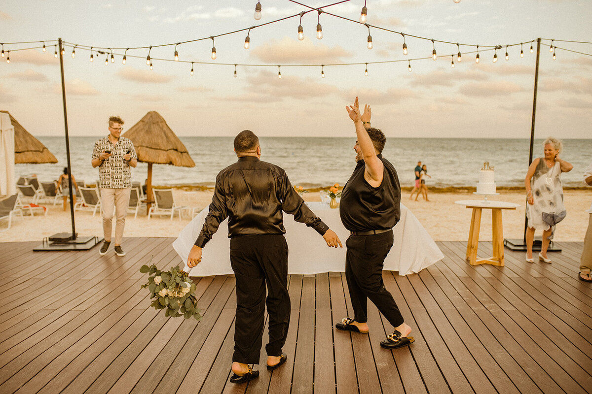 f-mexico-cancun-dreams-natura-resort-queer-lgbtq-wedding-details-cocktail-reception-by-the-beach-47