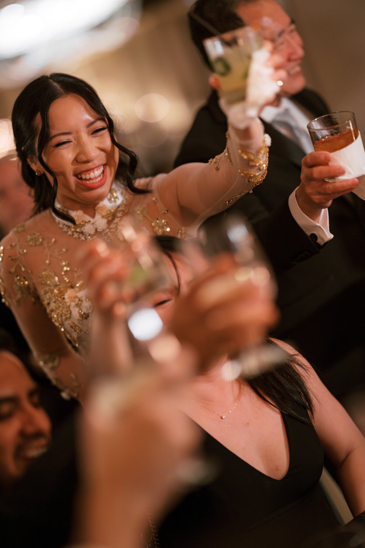 A photo of the wedding reception at the Hotel Zaza wedding in Houston.