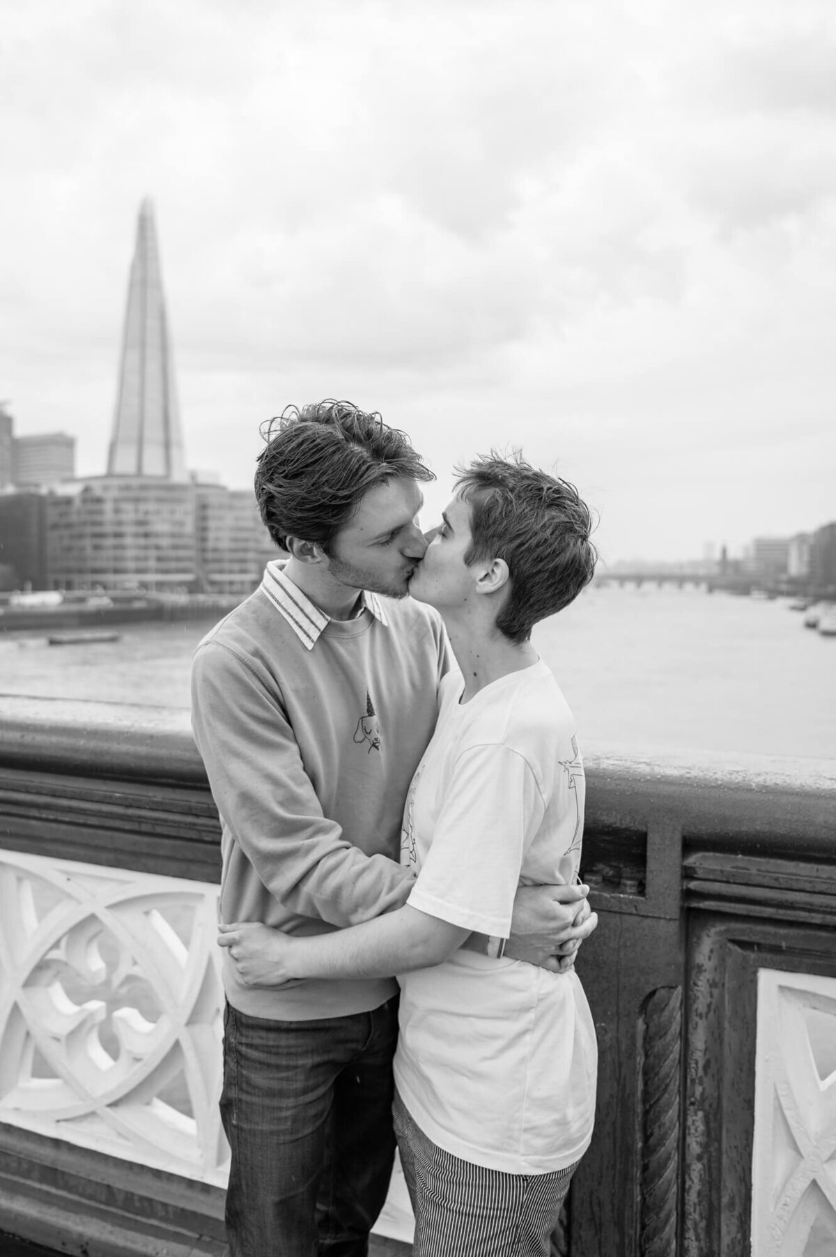 London UK Couple and Wedding Photographer - Couple Engagement Photoshoot Tower Bridge London - Chloe Bolam - 2
