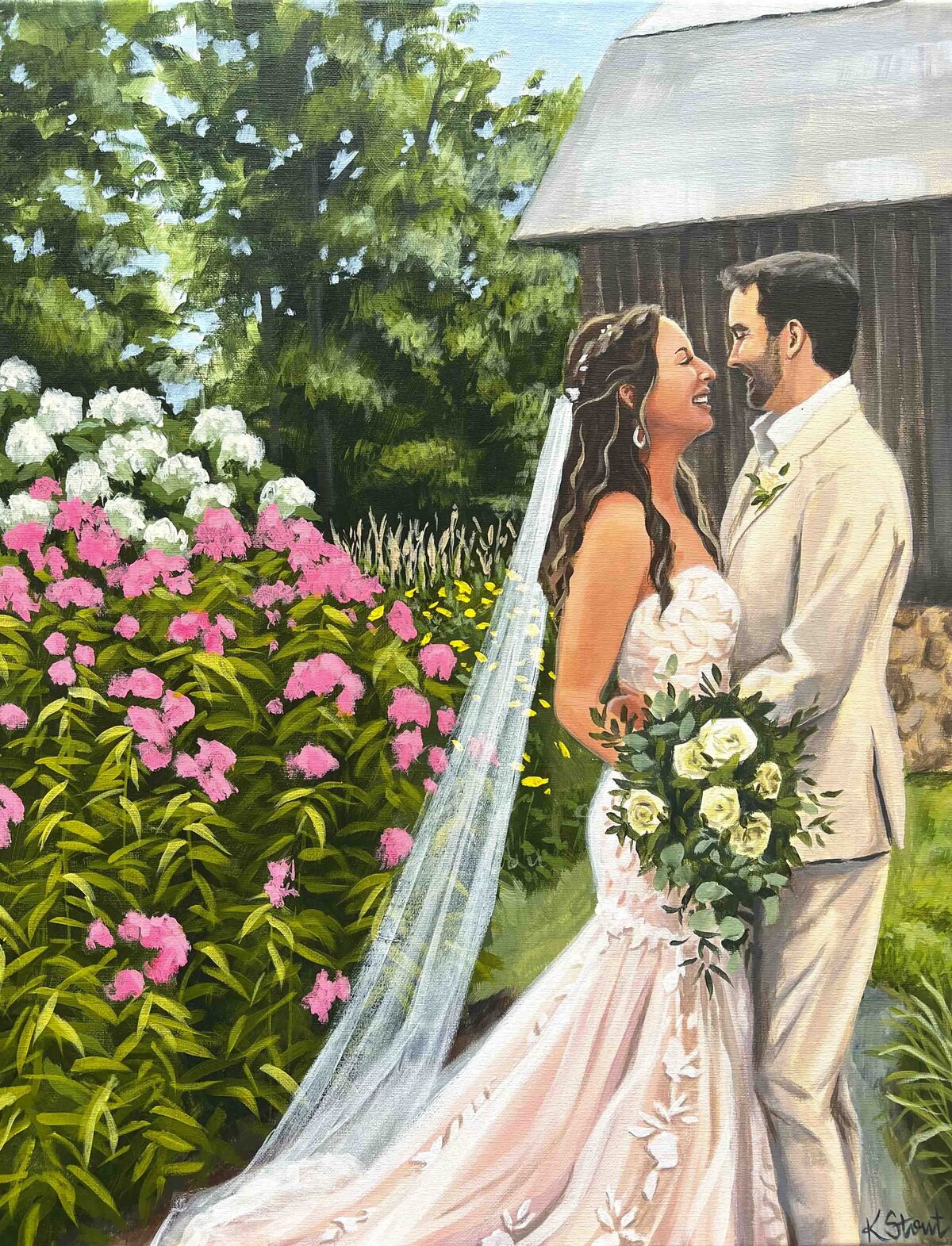 Enchanted Barn Wisconsin Live Wedding Painting
