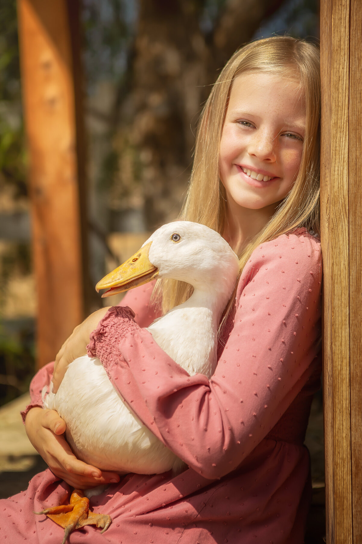 girl with duck