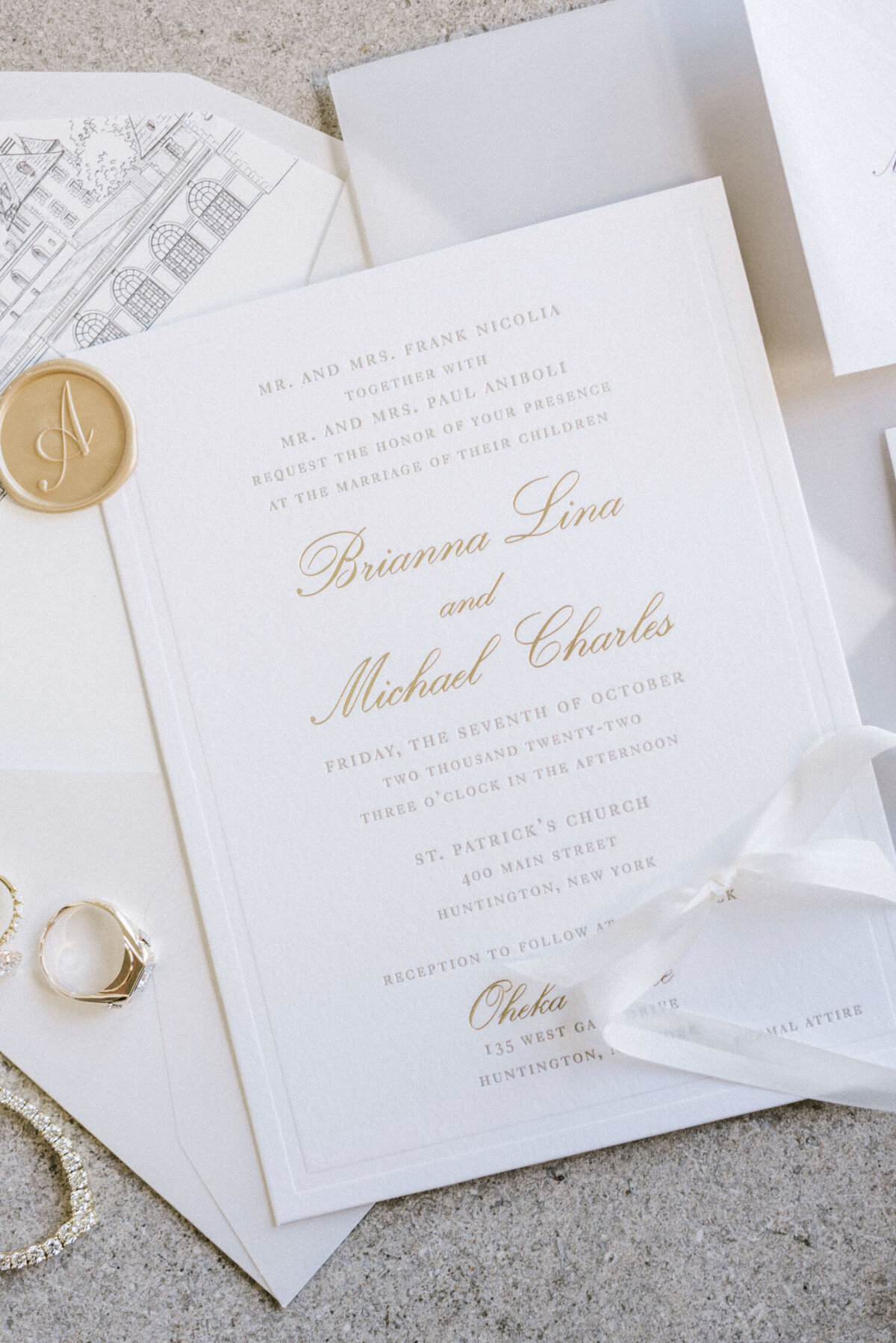 luxury high end wedding invitation suite
