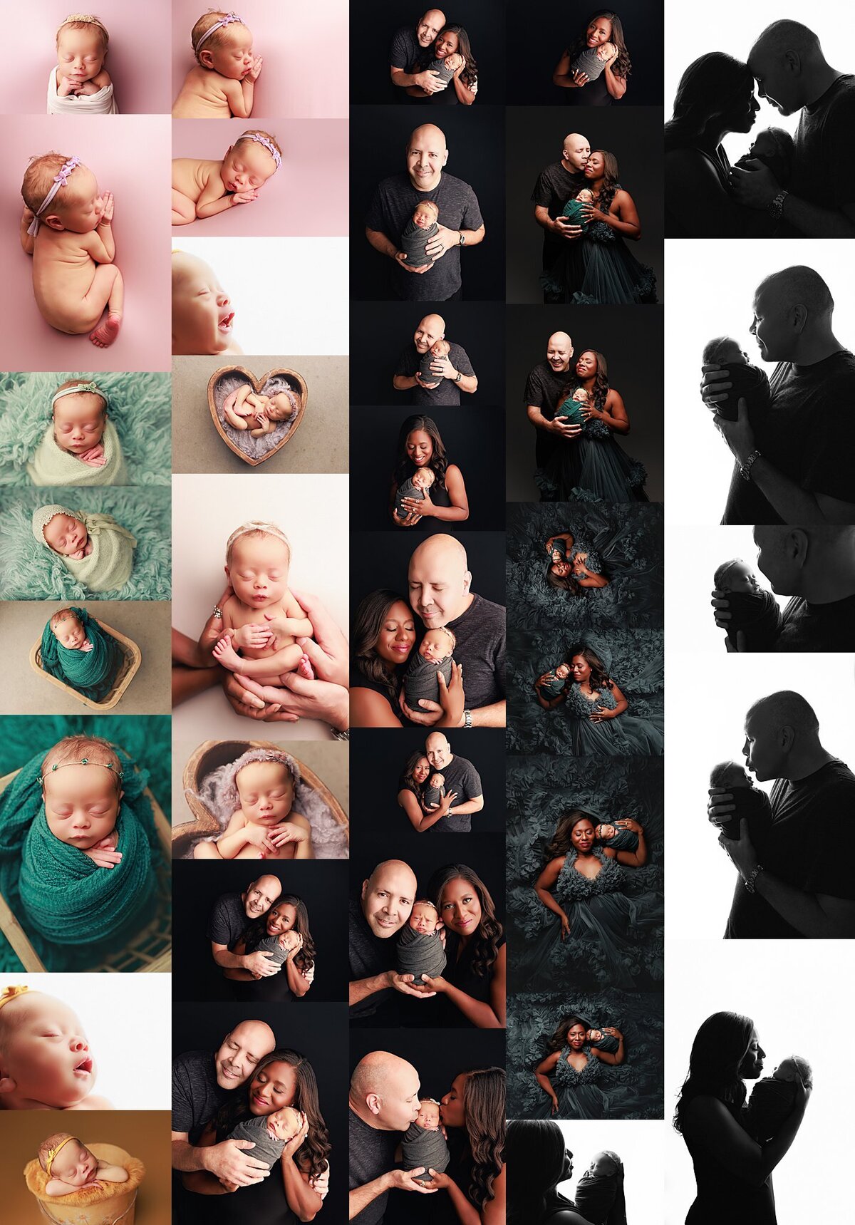 Lifestyle-inspired newborn portrait in luxury austin photography studio