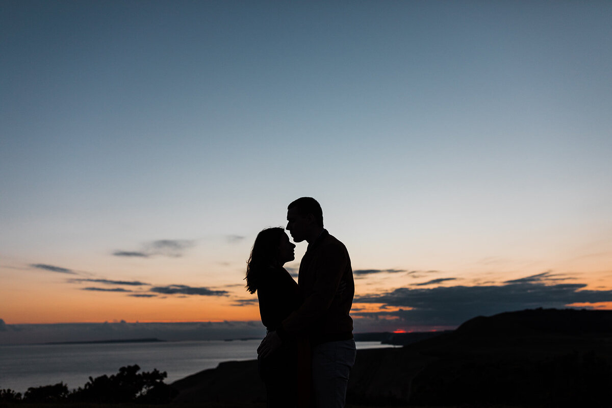 Sunset Clifftop Engagement Shoot on the Jurassic Coast, Dorset