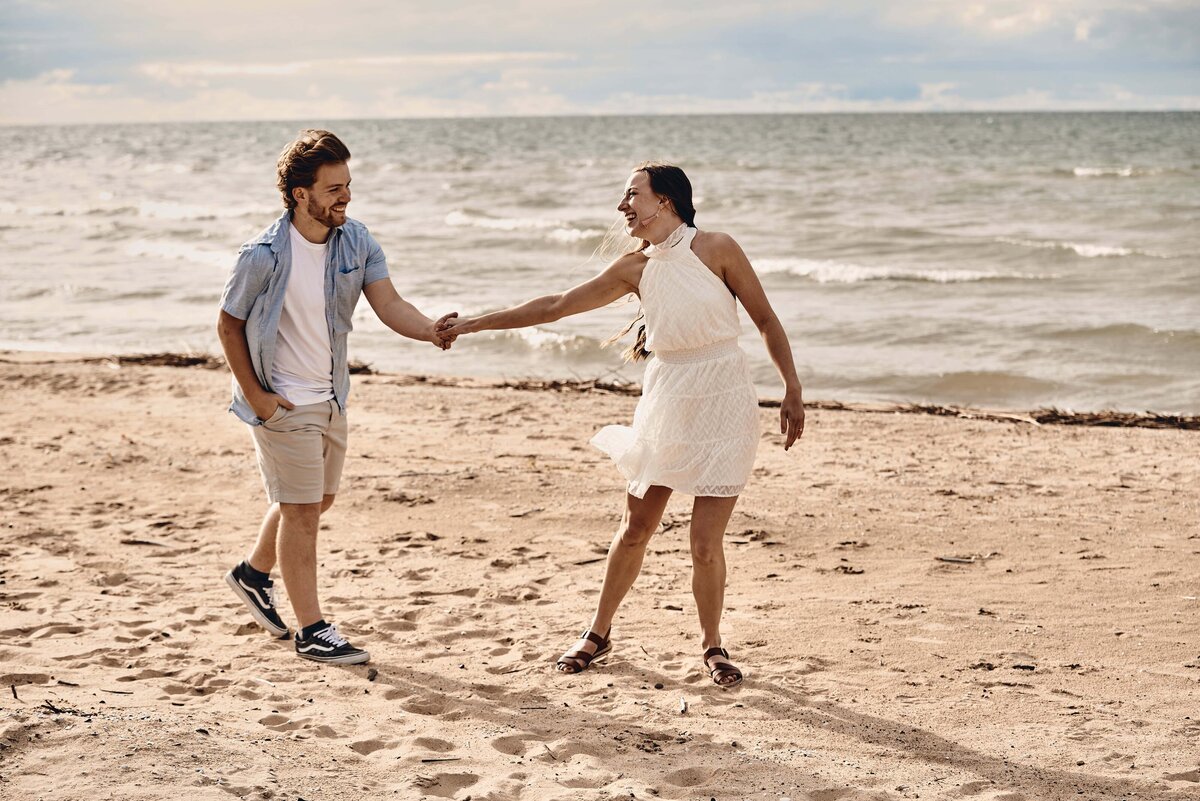 Sleeper State Park Beach Engagement Caseville, Michigan_107