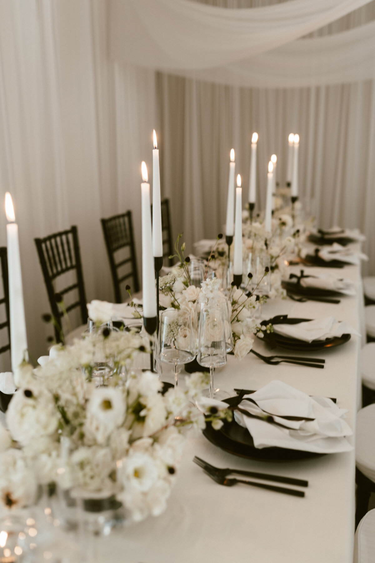 Sibley Events and Design - Black and White Tablescape
