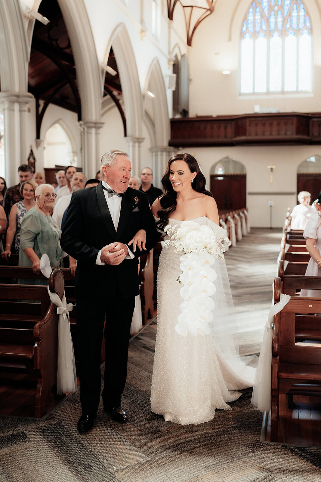 Bride Walking down the aisle with her dad