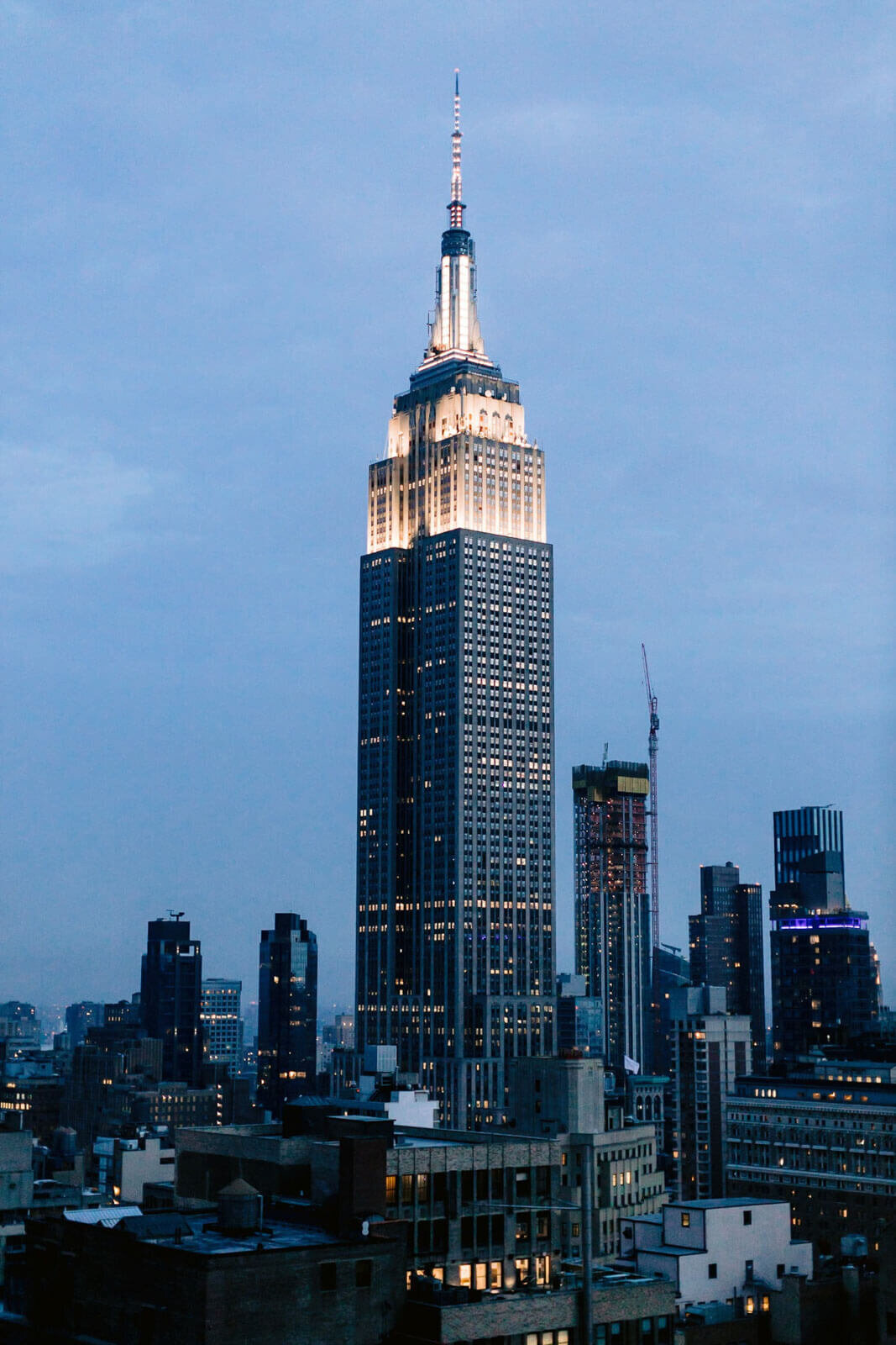 A view of the Empire State Building from The Skylark, New York. Wedding Image by Jenny Fu Studio