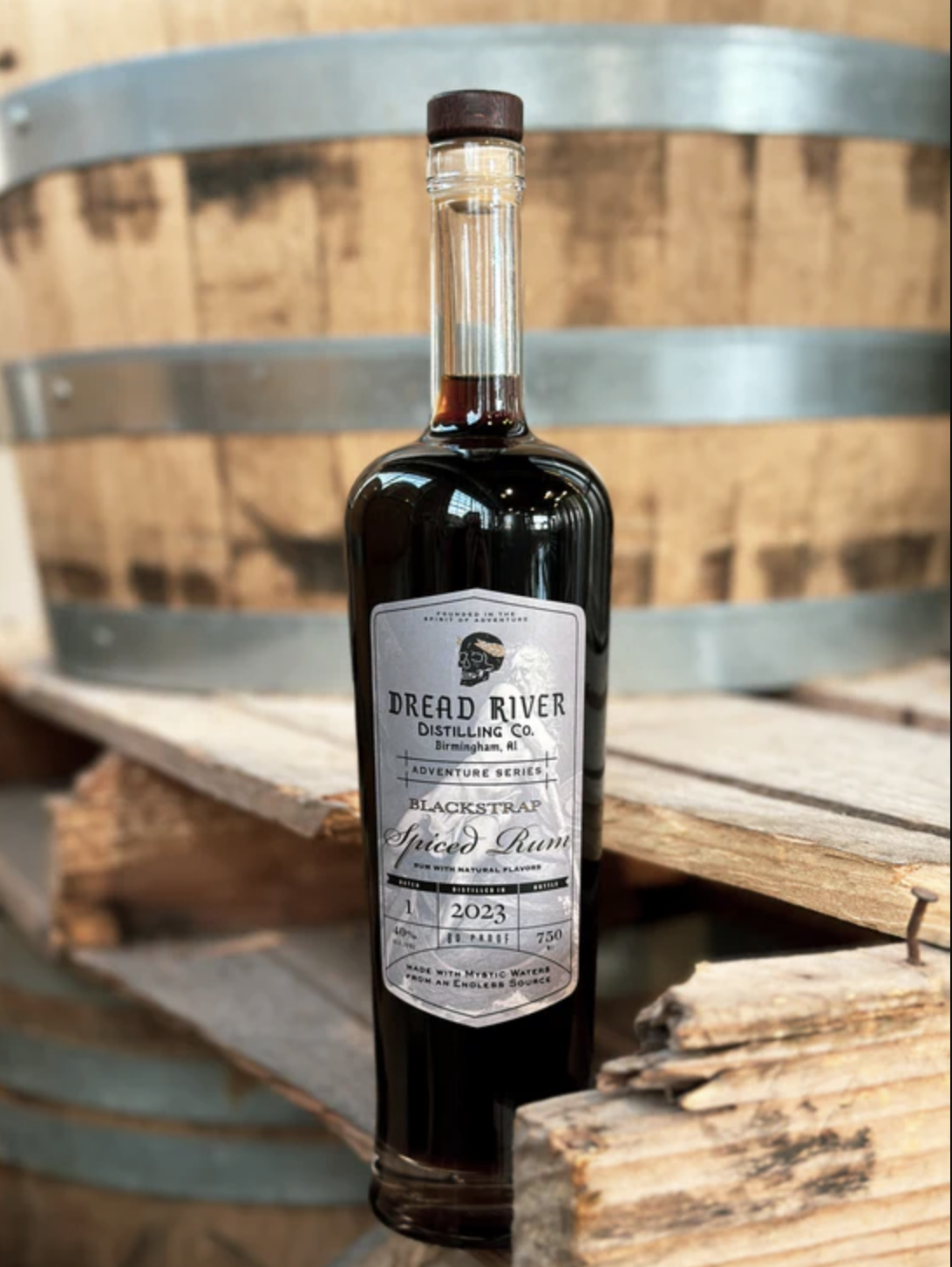 Dread River Blackstrap Rum bold molasses forward rum with deep caramel and smoky sweetness