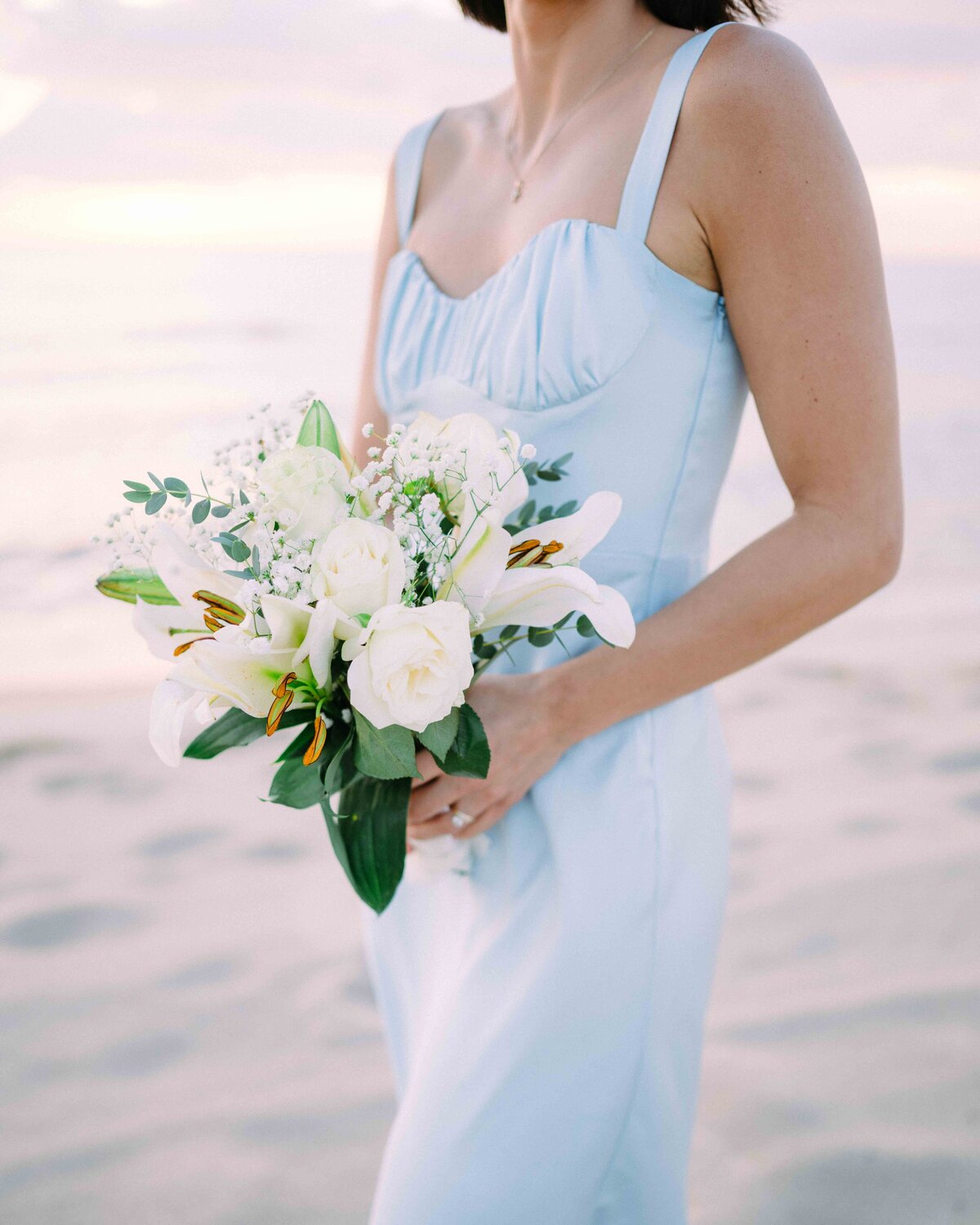 Saugatuck Beach Wedding Elopment Bridesmaid at a private Estate