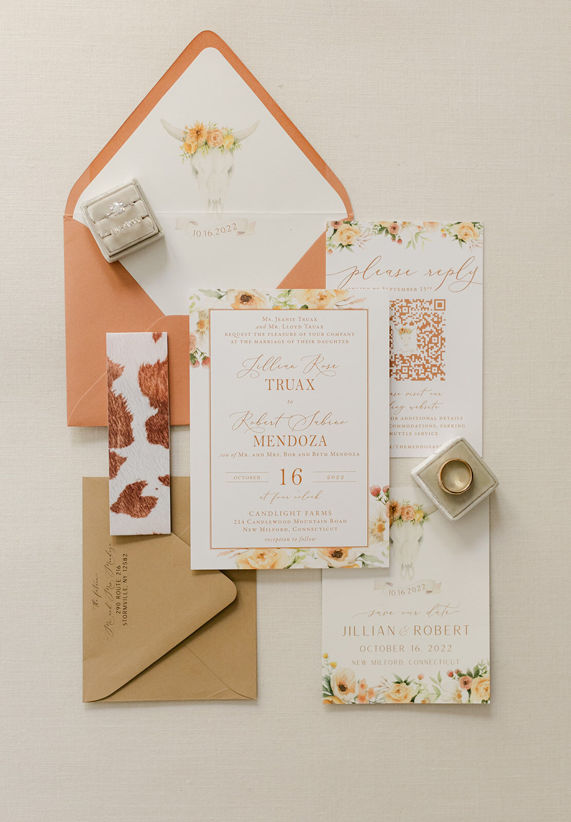 western-wedding-invitation-watercolor-cowhide