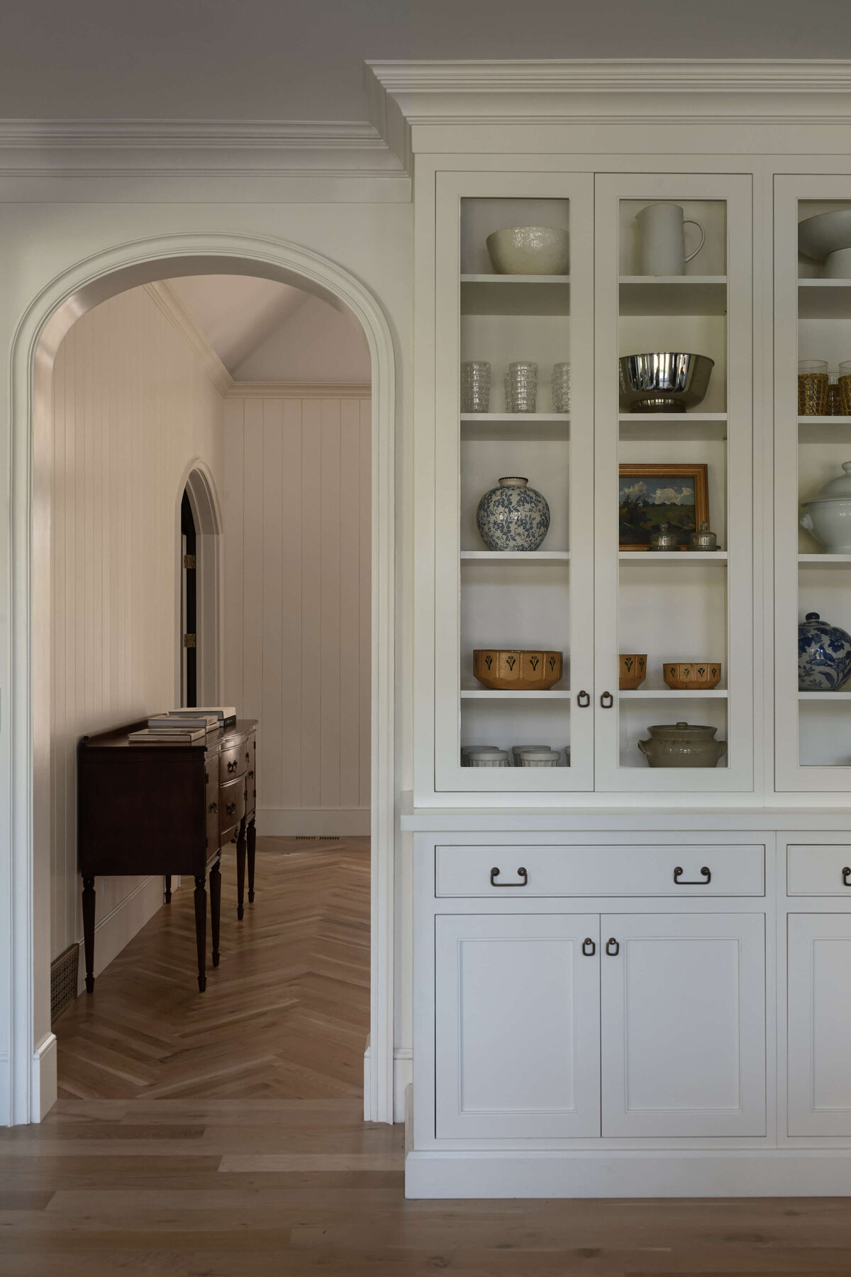 english-tudor-arched-hallway-built-in-china-cabinet