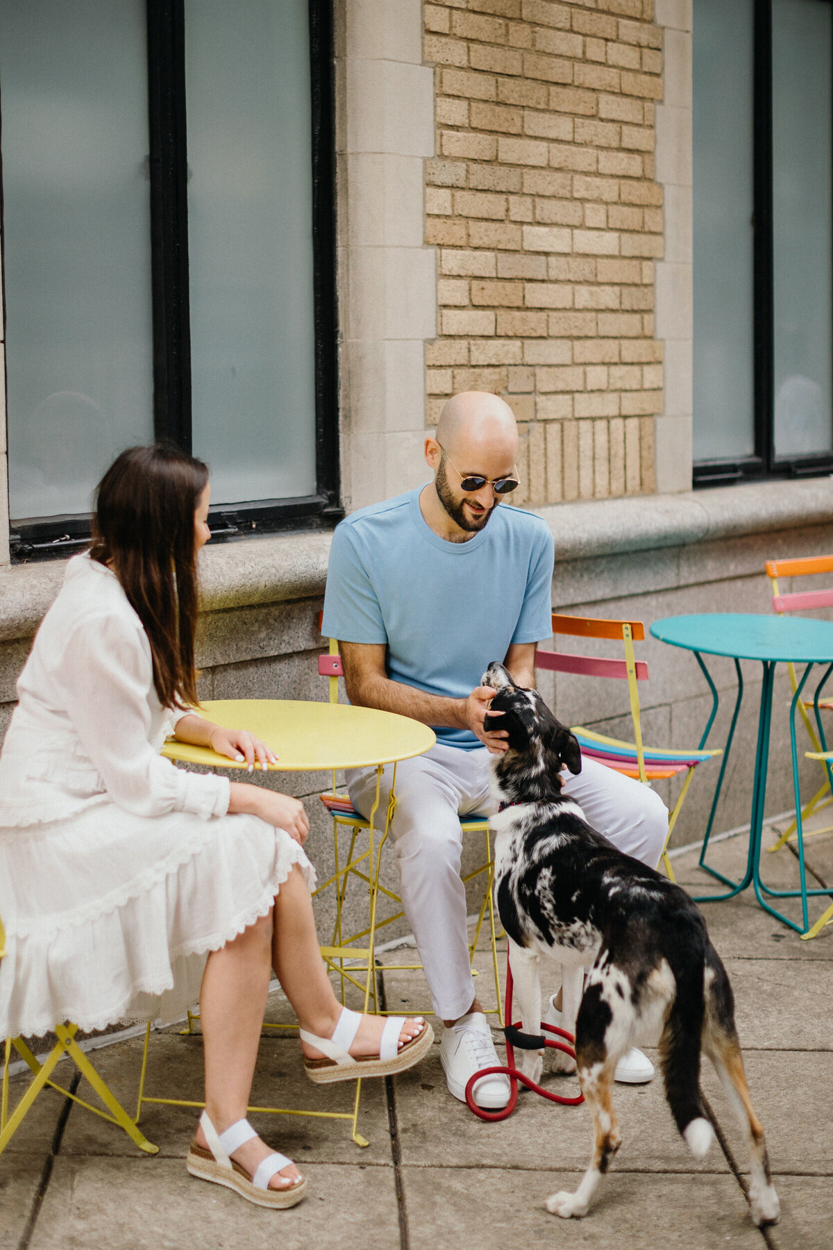 casual engagement photos philly