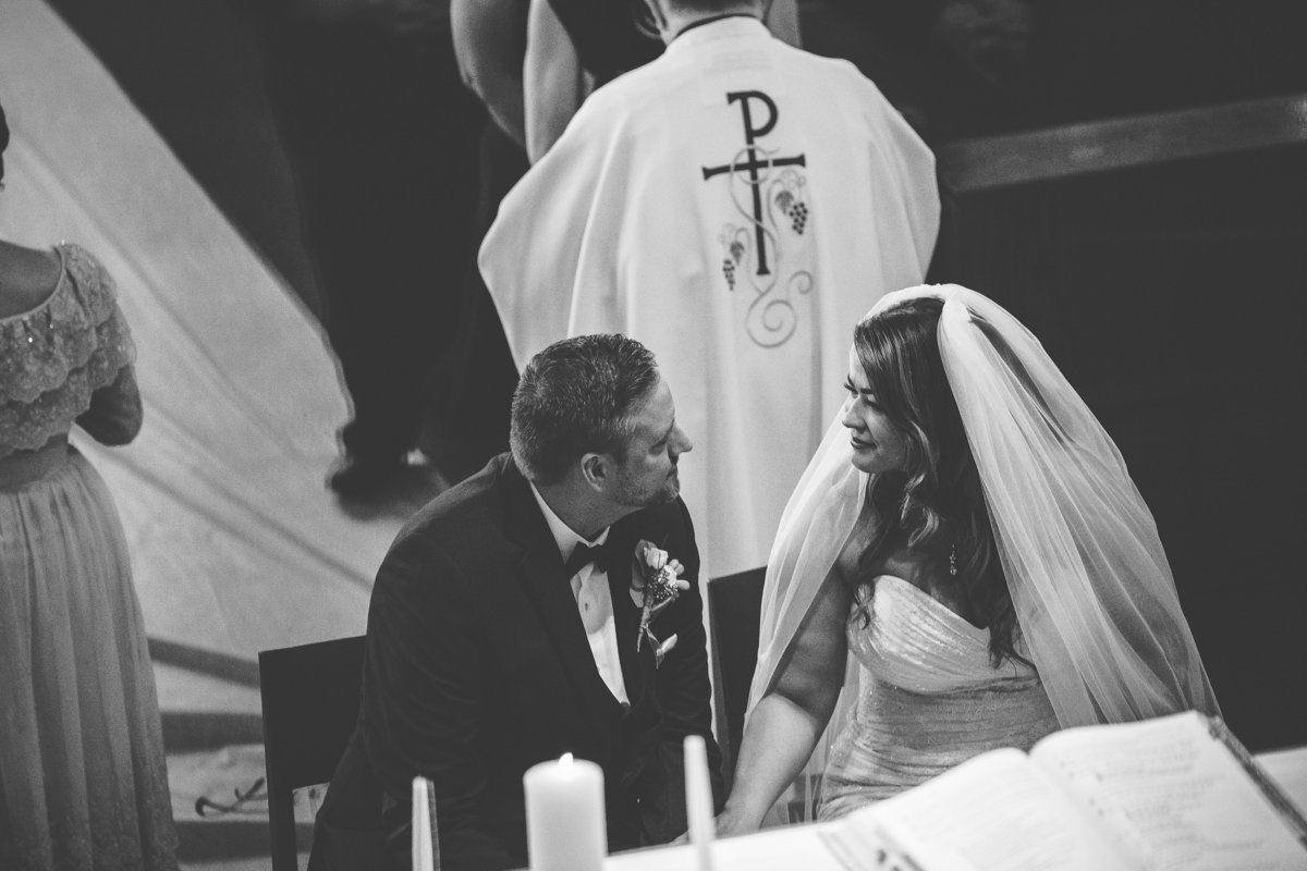 Prospect Park NJ Wedding Couple at Church Altar During Wedding Ceremony in New Jersey