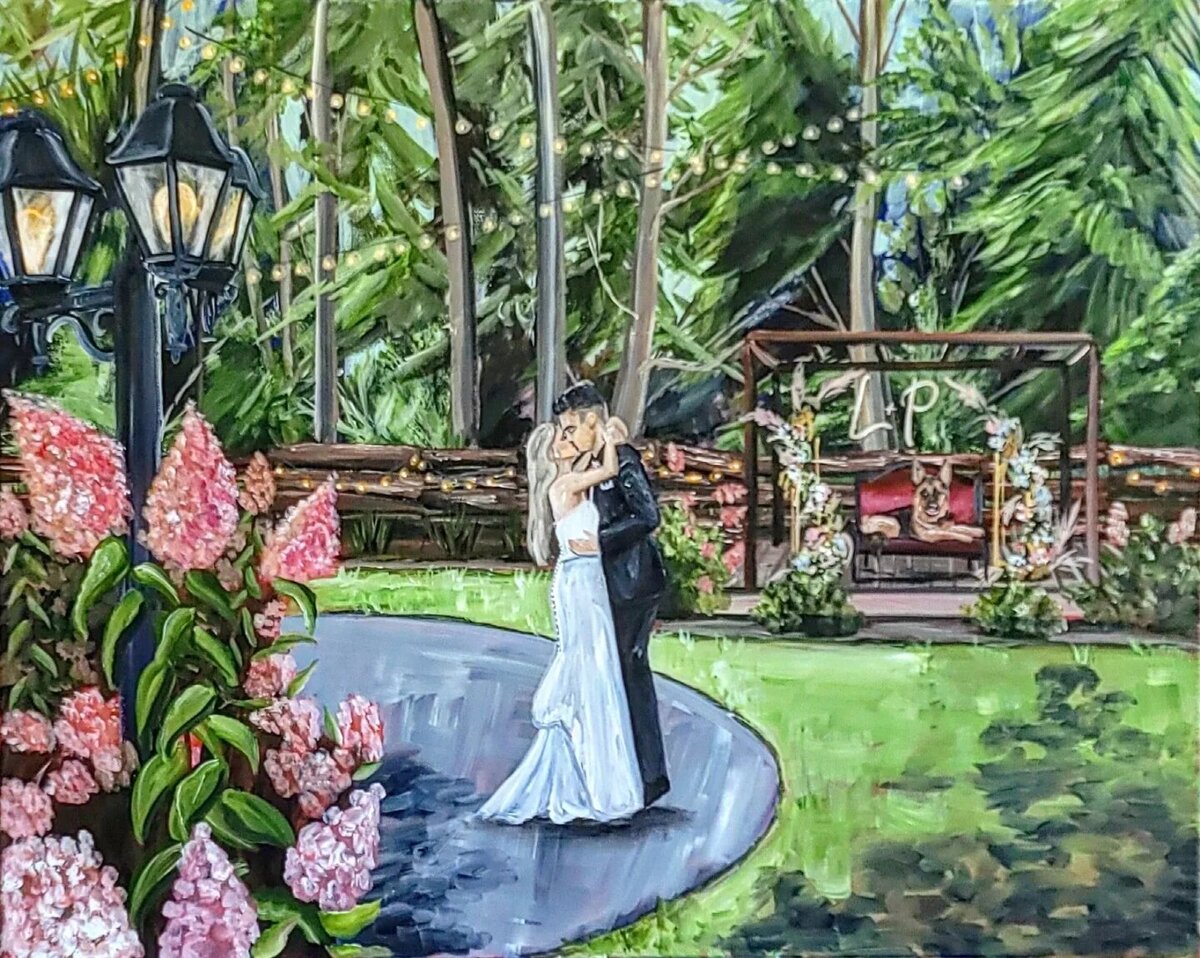 Willow Acres Indiana Live Wedding Painting