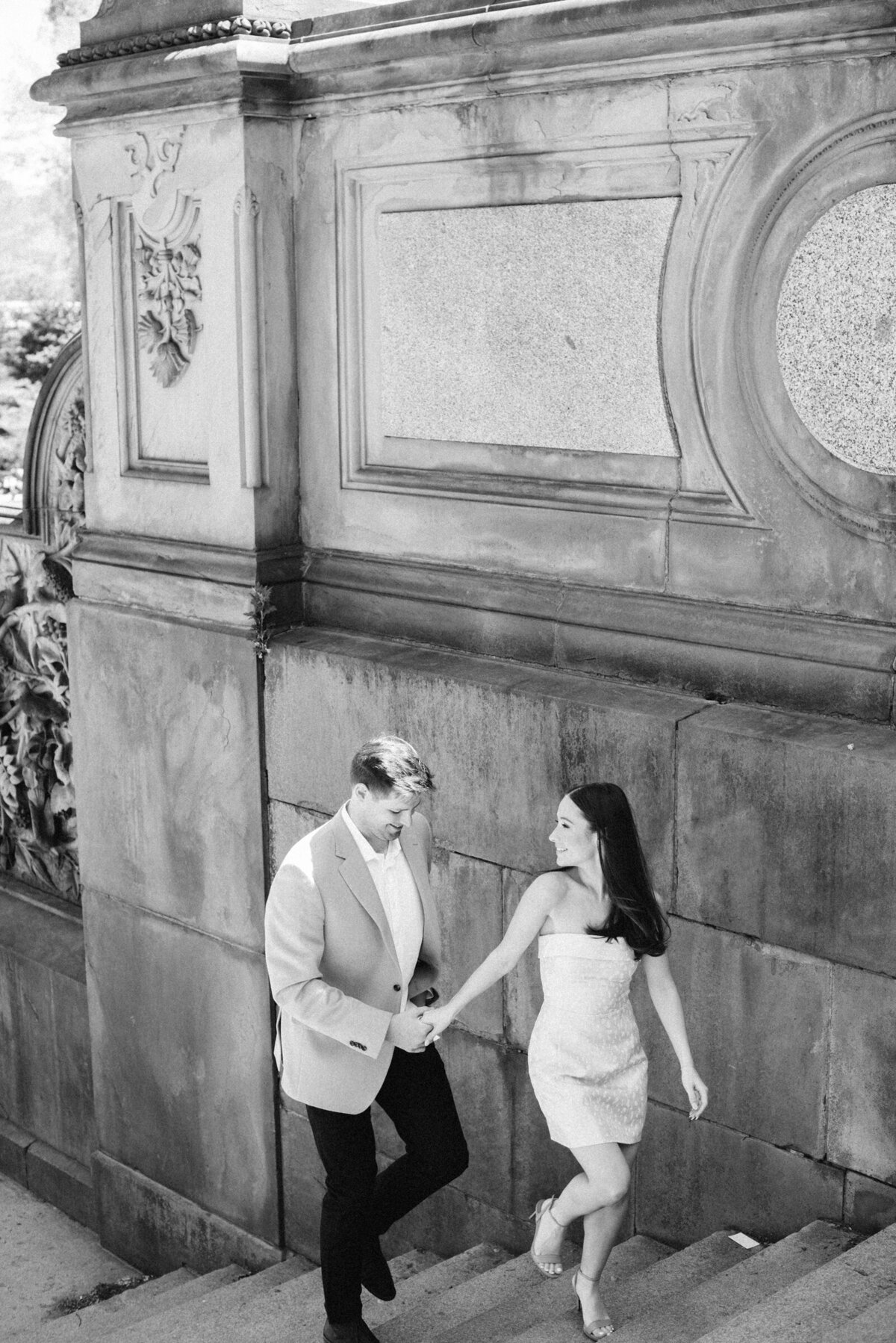 engagement photography at Bethesda Terrace