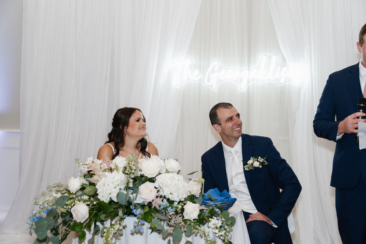 Candid wedding reception moments at Waverly Oaks in Plymouth