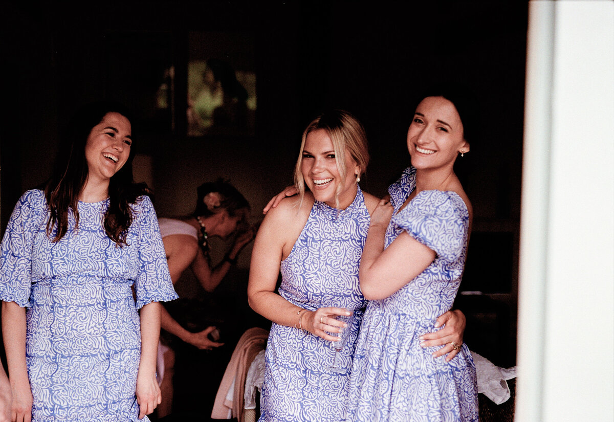 35mm bridal party portrait