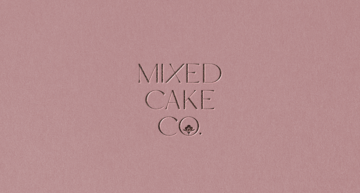 Letterpress logo design for Mixed Cake Co.