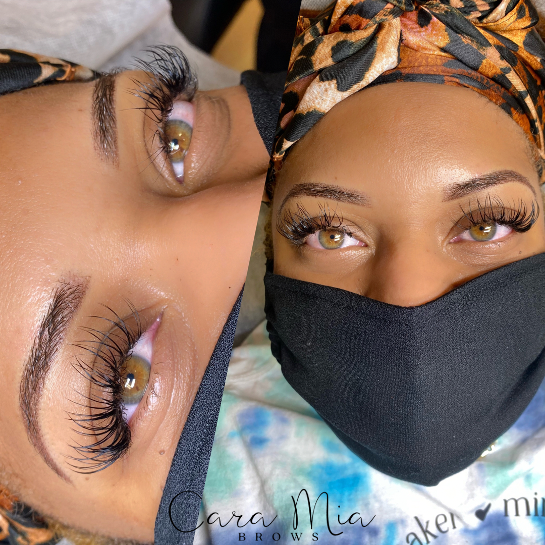 Ombre Powder Brows before and after
