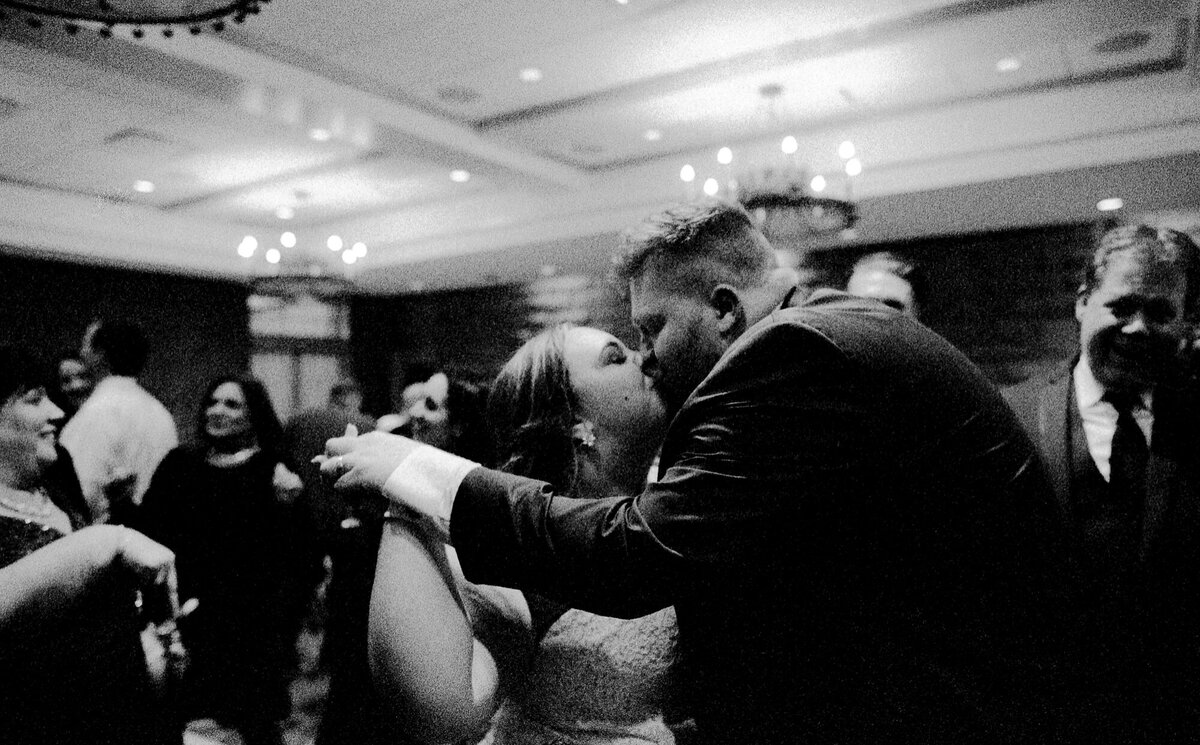 Wedding dance floor photographed on high speed Kodak film