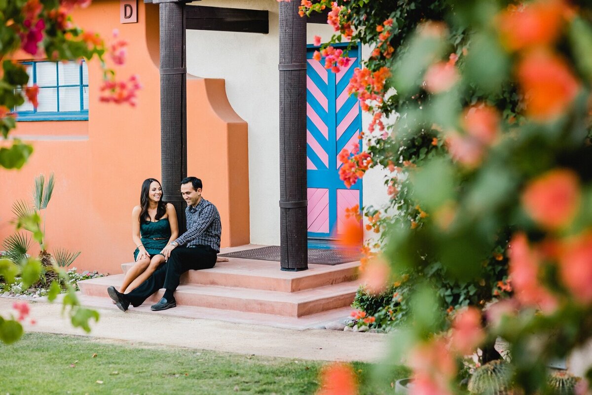 Palm Springs Colorful engagement