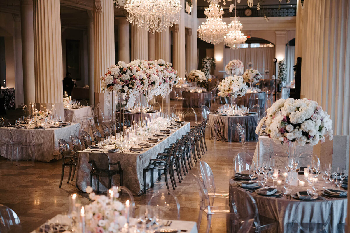 Candlelit wedding reception at The Corinthian Houston, by Julian Leaver Events