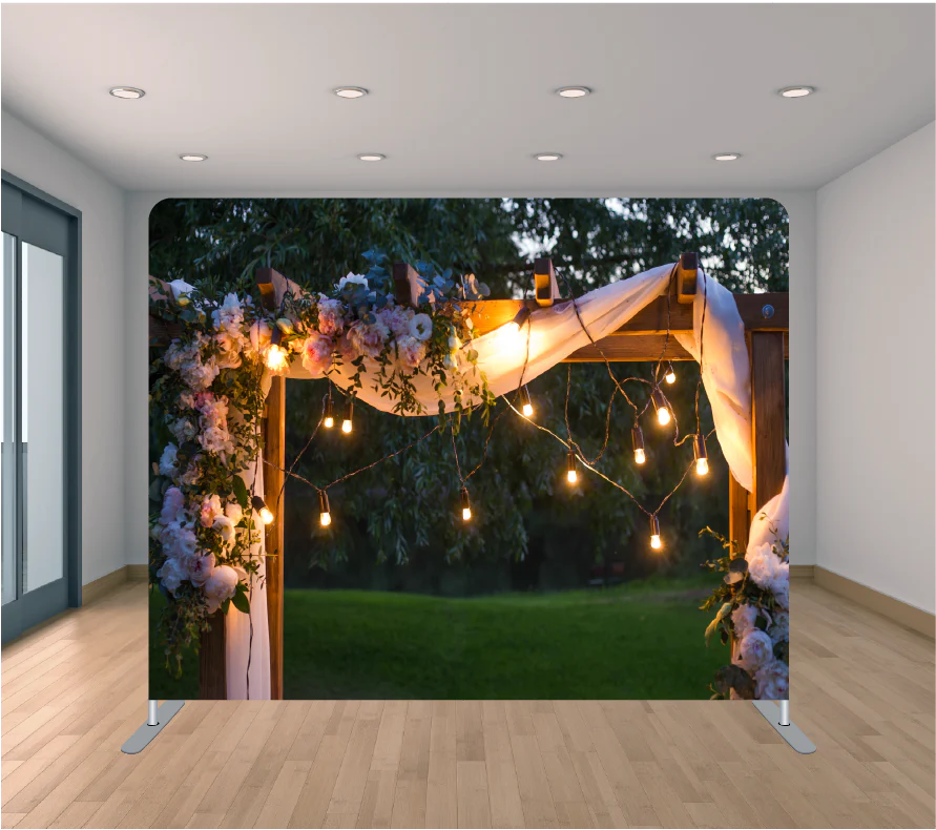 lighted flower garden