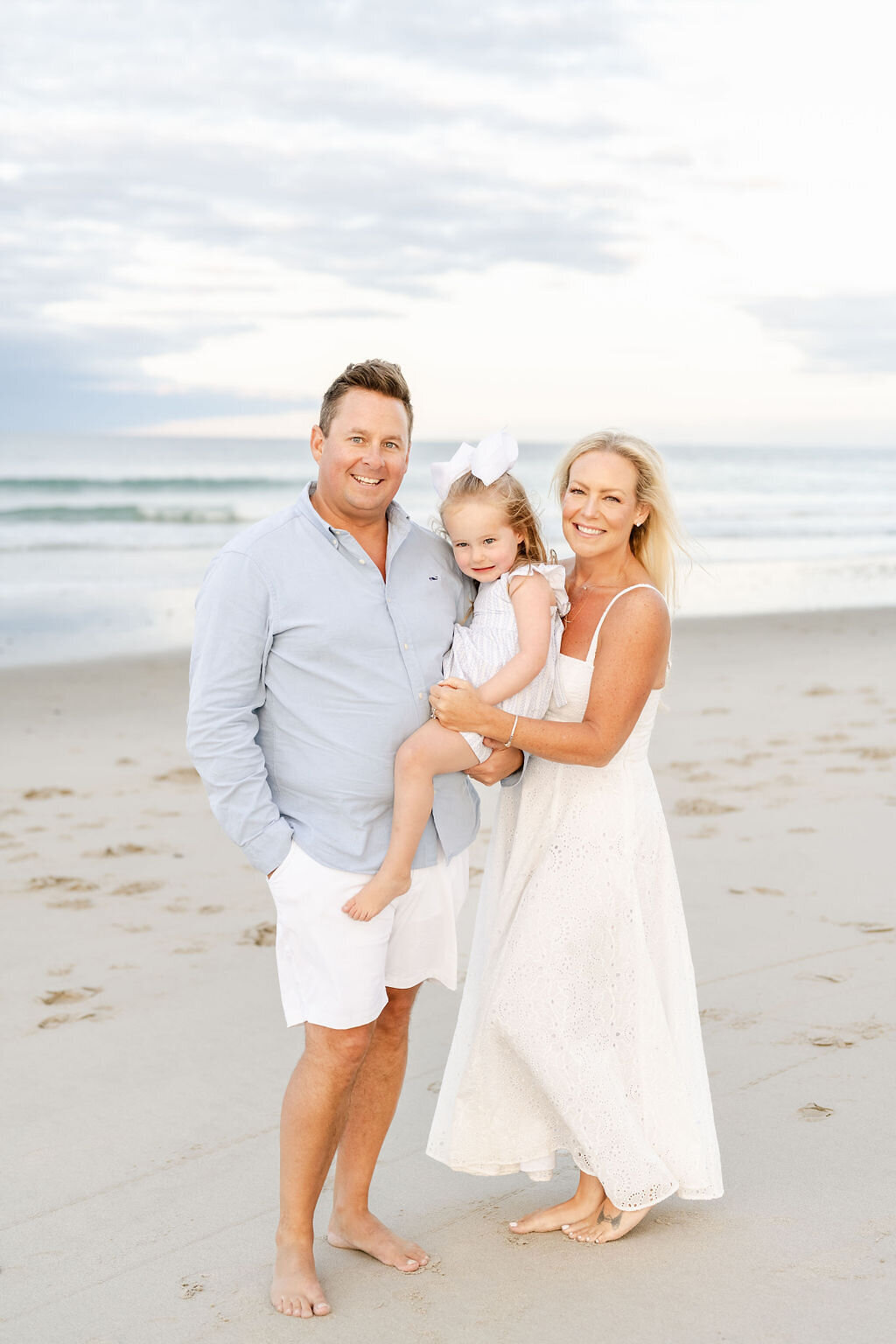 Family portrait on the south shore beach