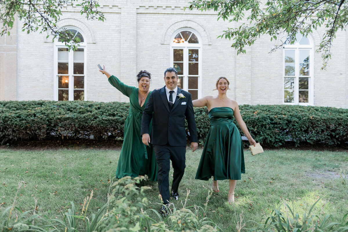 Romantic beach wedding couple portrait