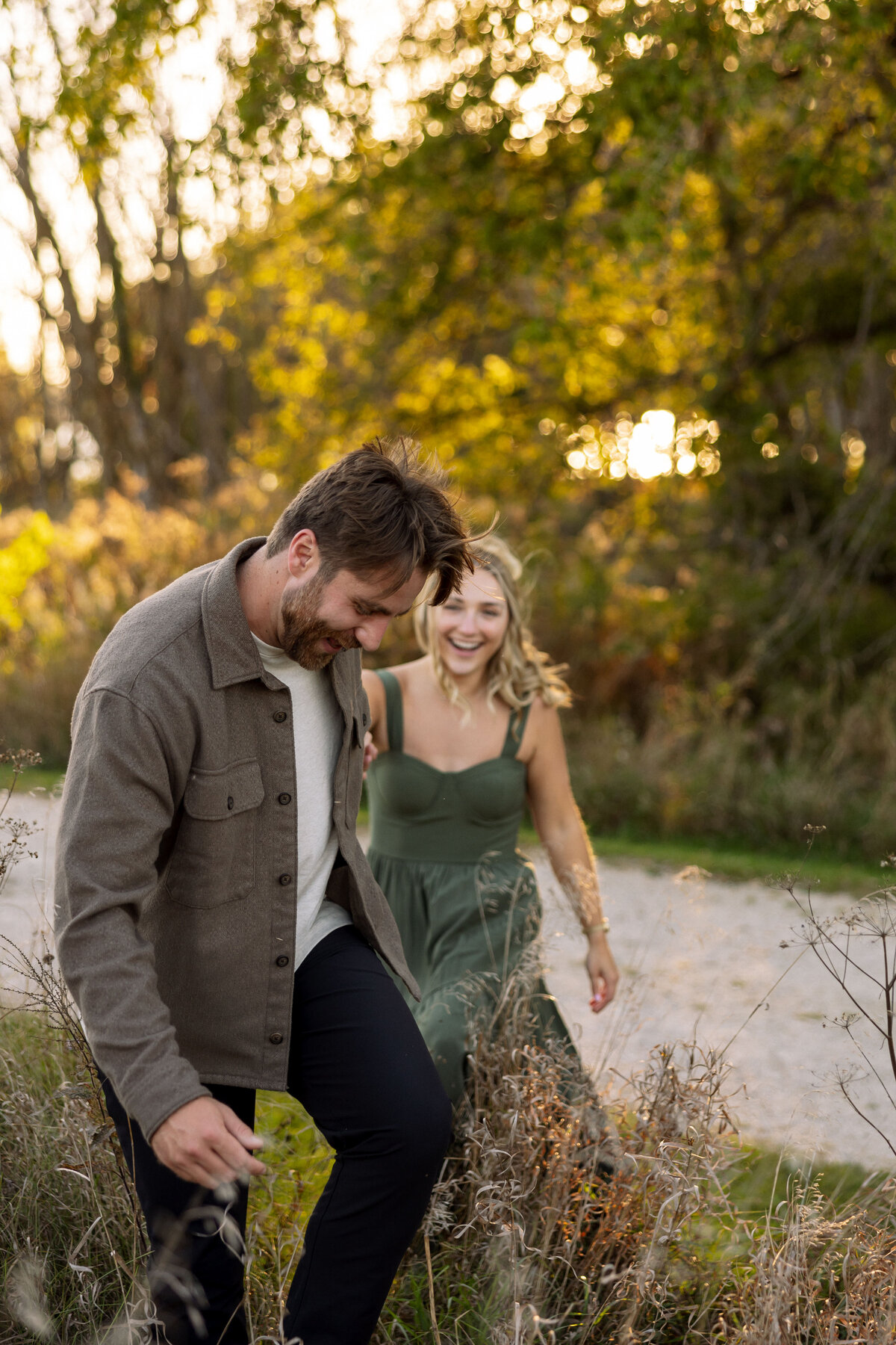 Wisconsin State Park Engagement Photographer Pike Lake South Kettle Moraine Unit Creative Couples Session-135