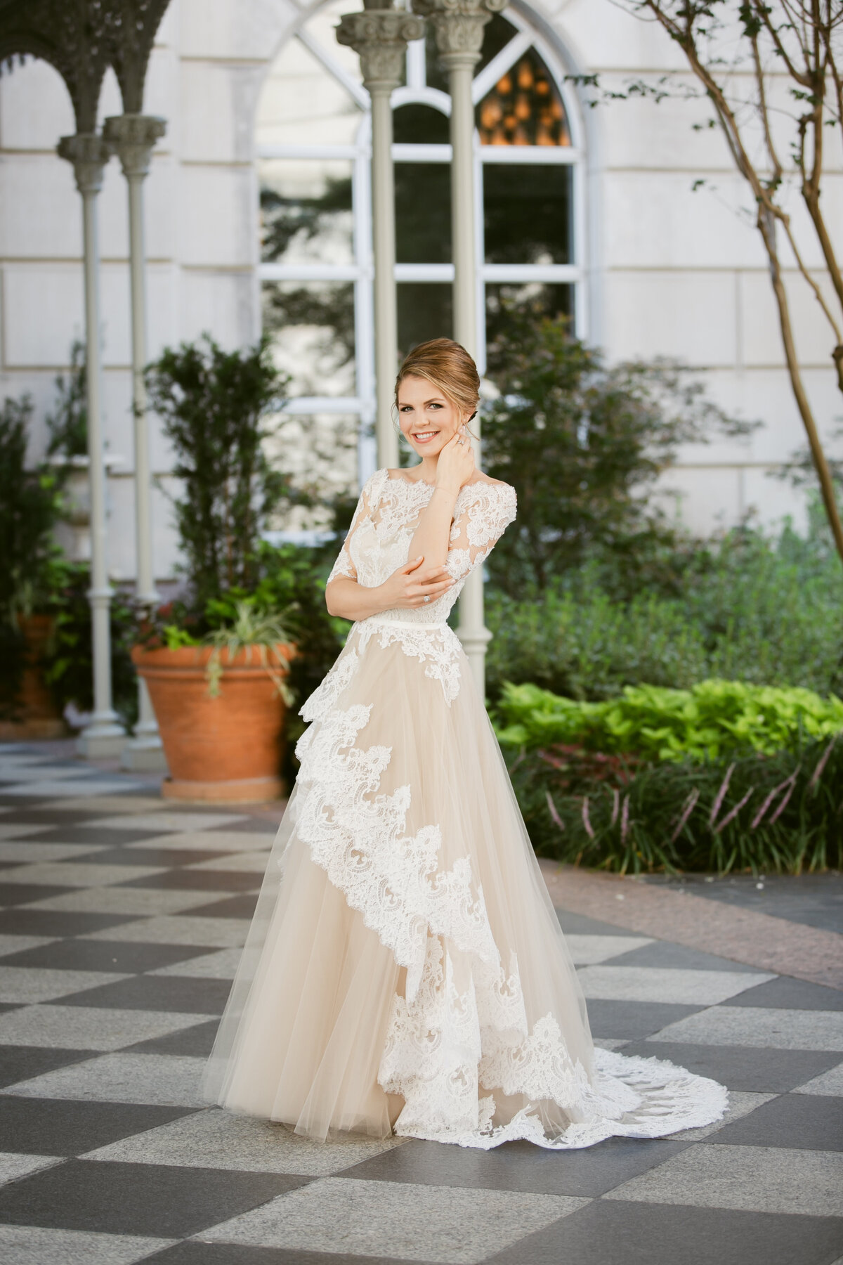 Bridal portraits at hotel crescent dallas