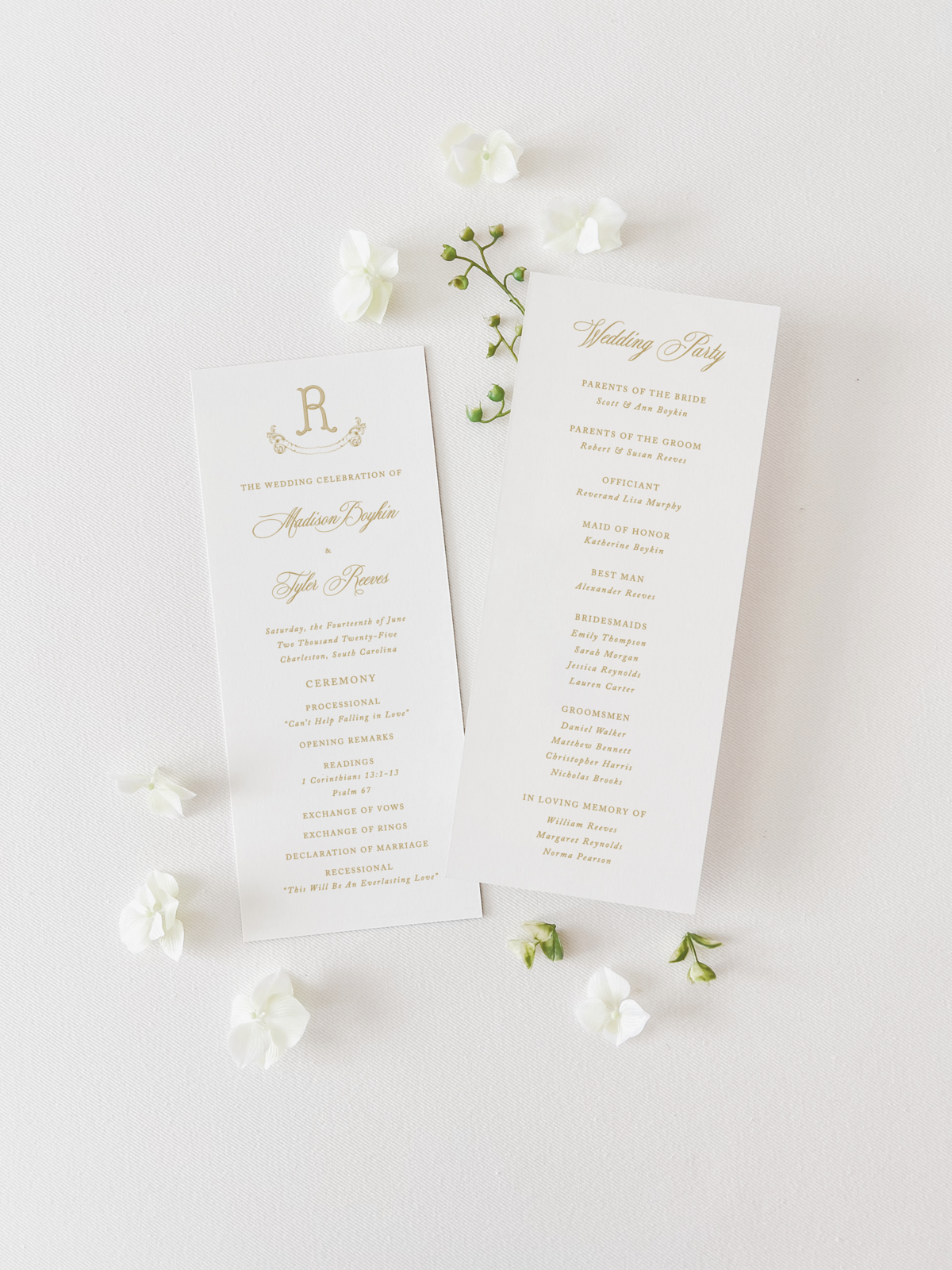 CreamWeddingProgram_GoldMonogram