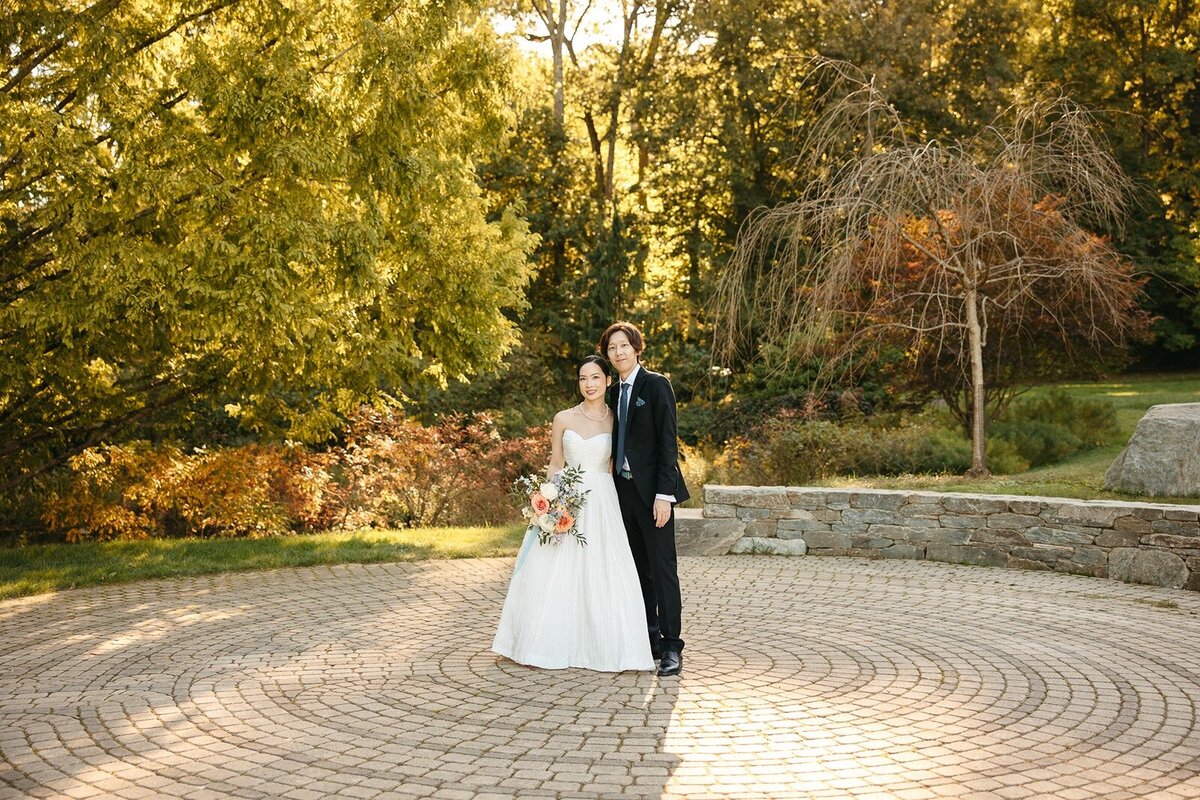 Wedding couples photo with nature as a backdrop
