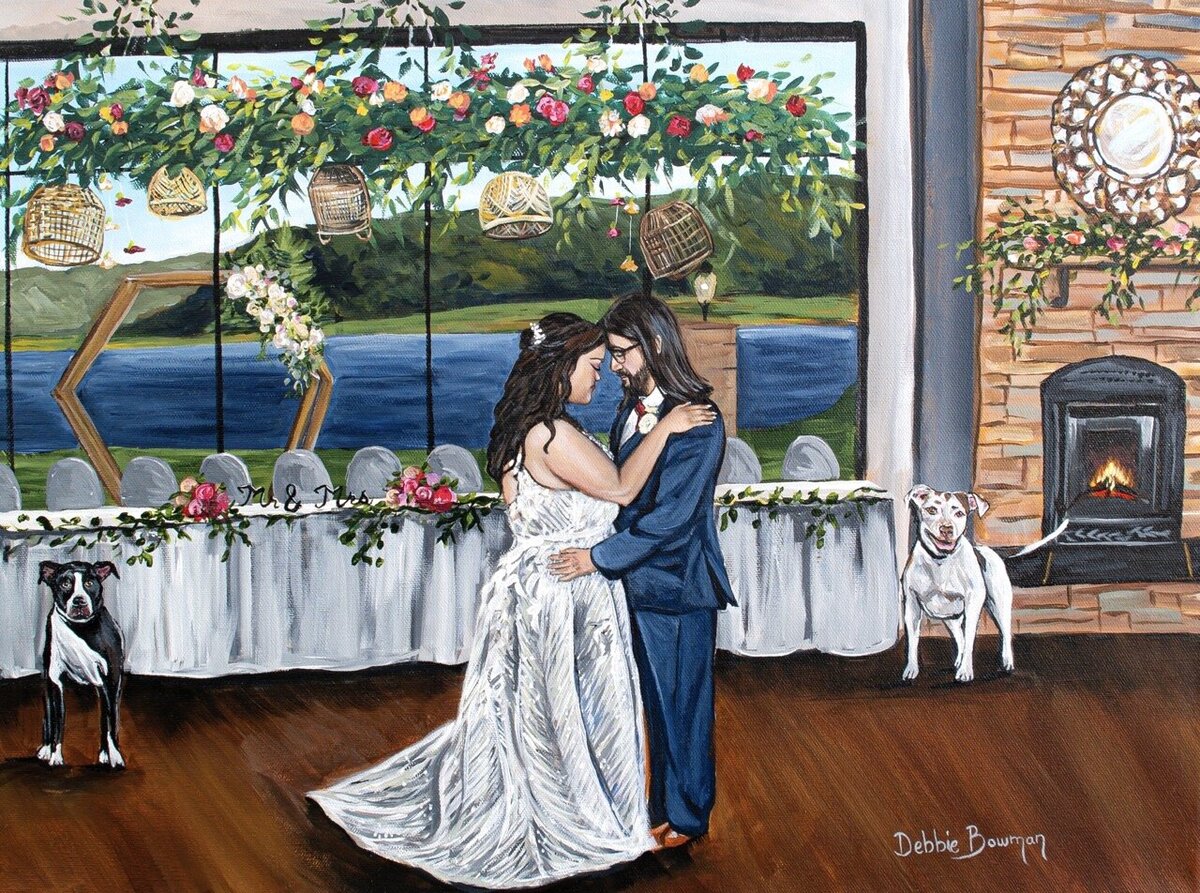 Last dance painted, for a couple at Avion On The Water in Canfield, Ohio
