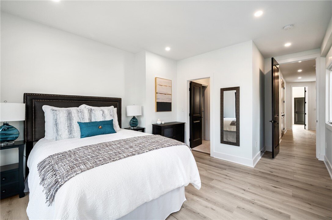 Bright and inviting staged bedroom showcasing functional design for quick home sale
