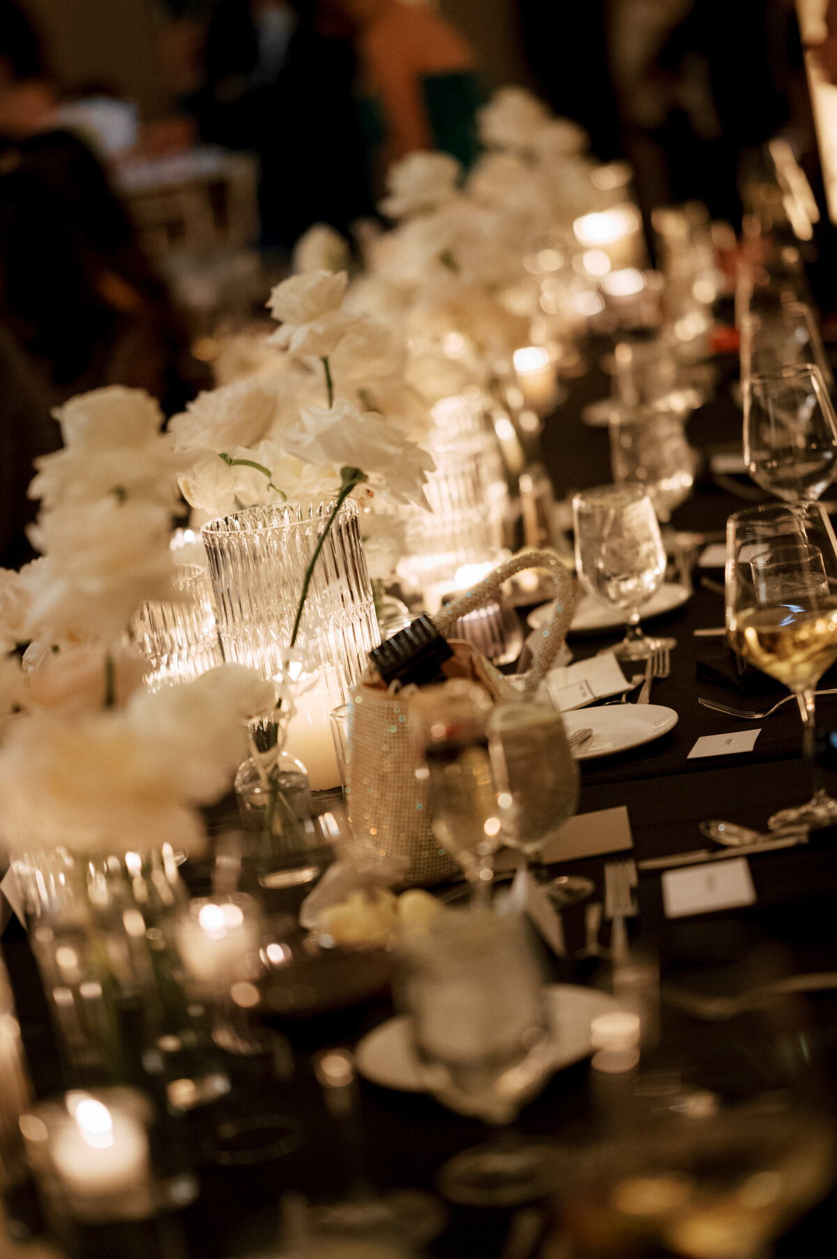 A photo of the wedding reception at the Hotel Zaza wedding in Houston.
