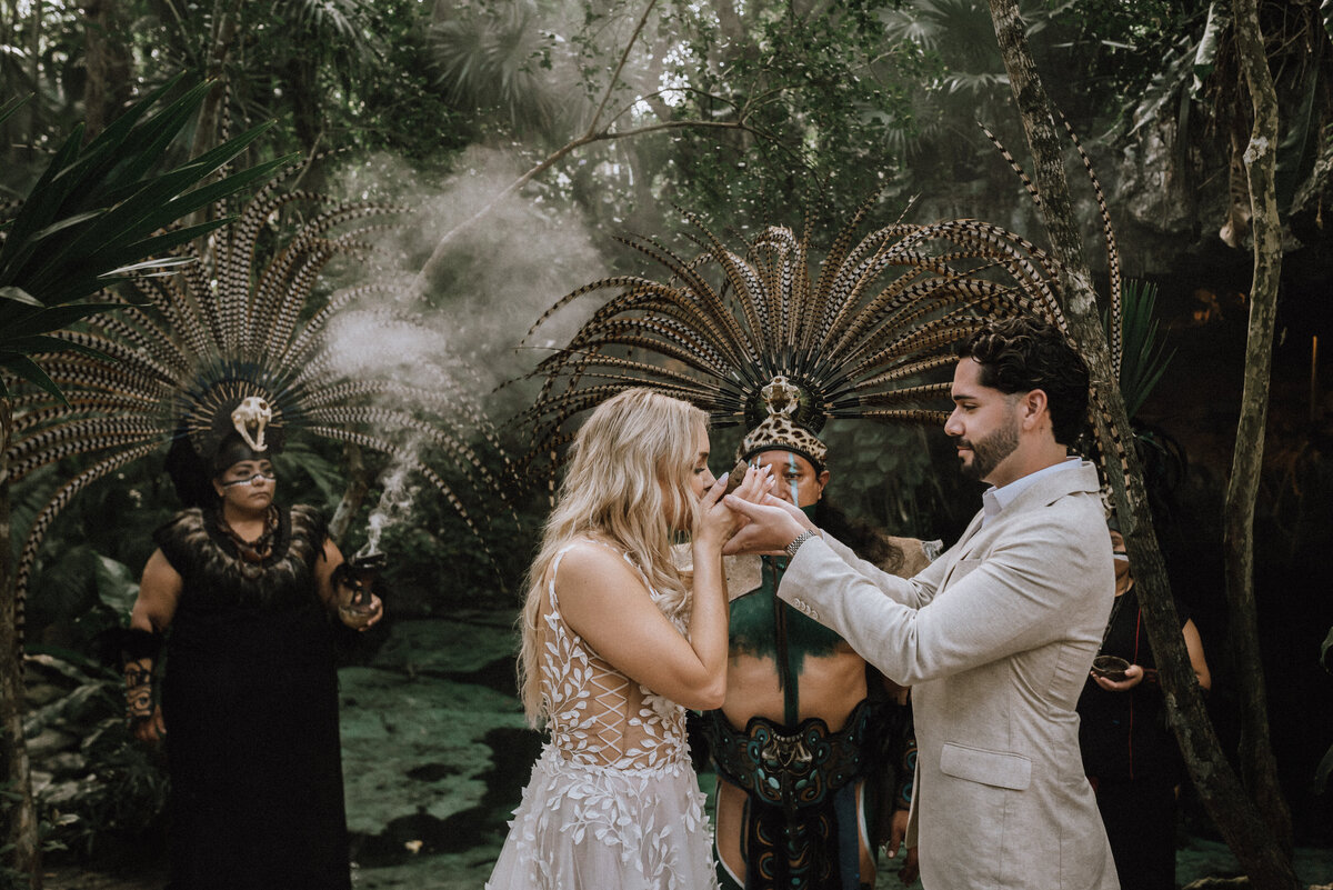Mayan Wedding Ceremony at a Cenote in Tulum