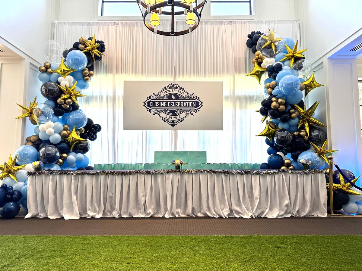Tampa Bay Rays Balloon Event Decor