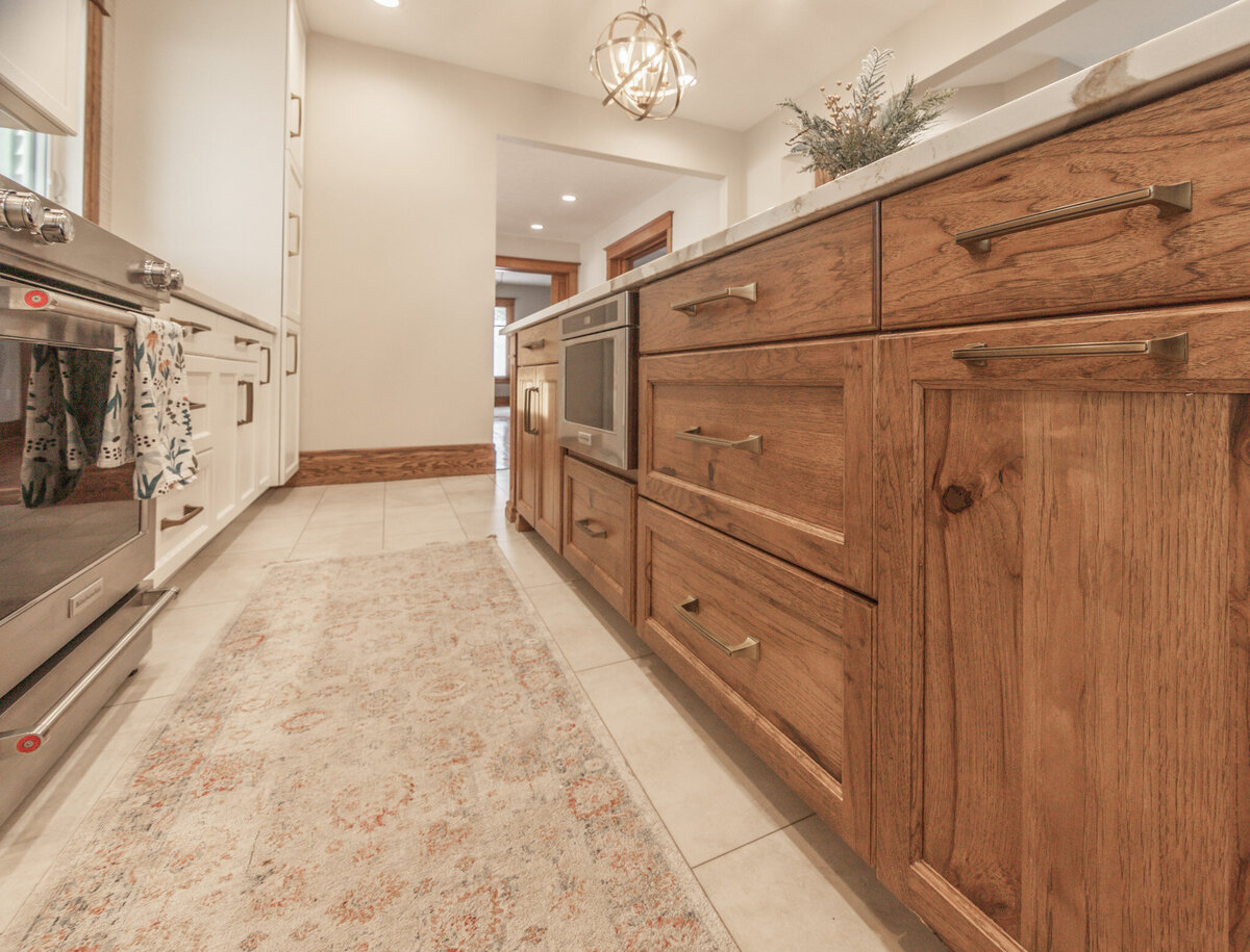 warm wood kitchen cabinets