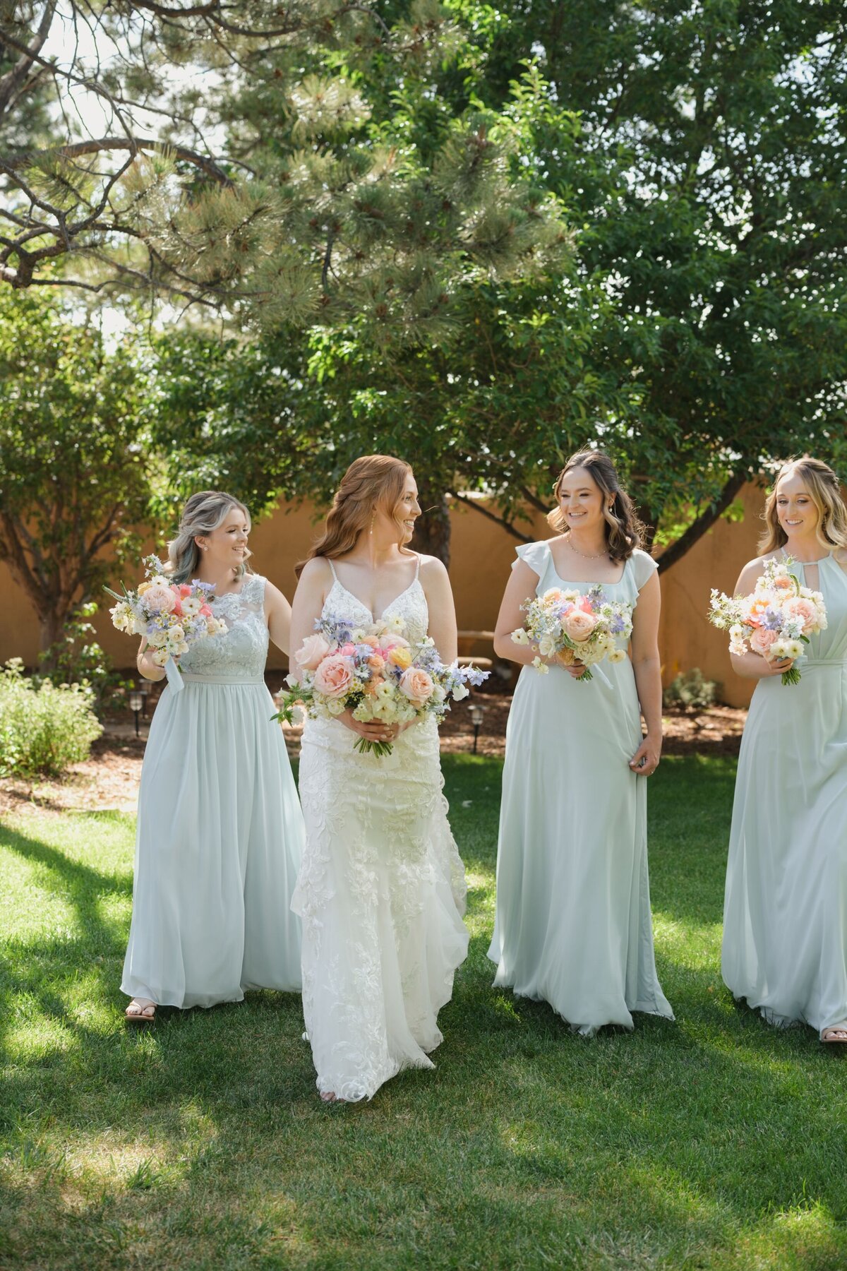 bride and bridesmaids