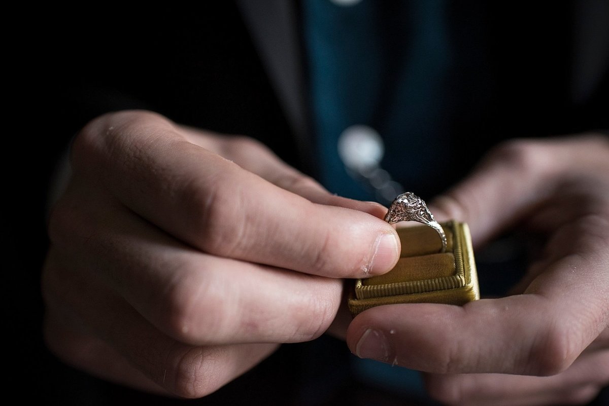 Vintage Engagement Ring by Washington Dc Wedding Photographer, Erin Tetterton Photography