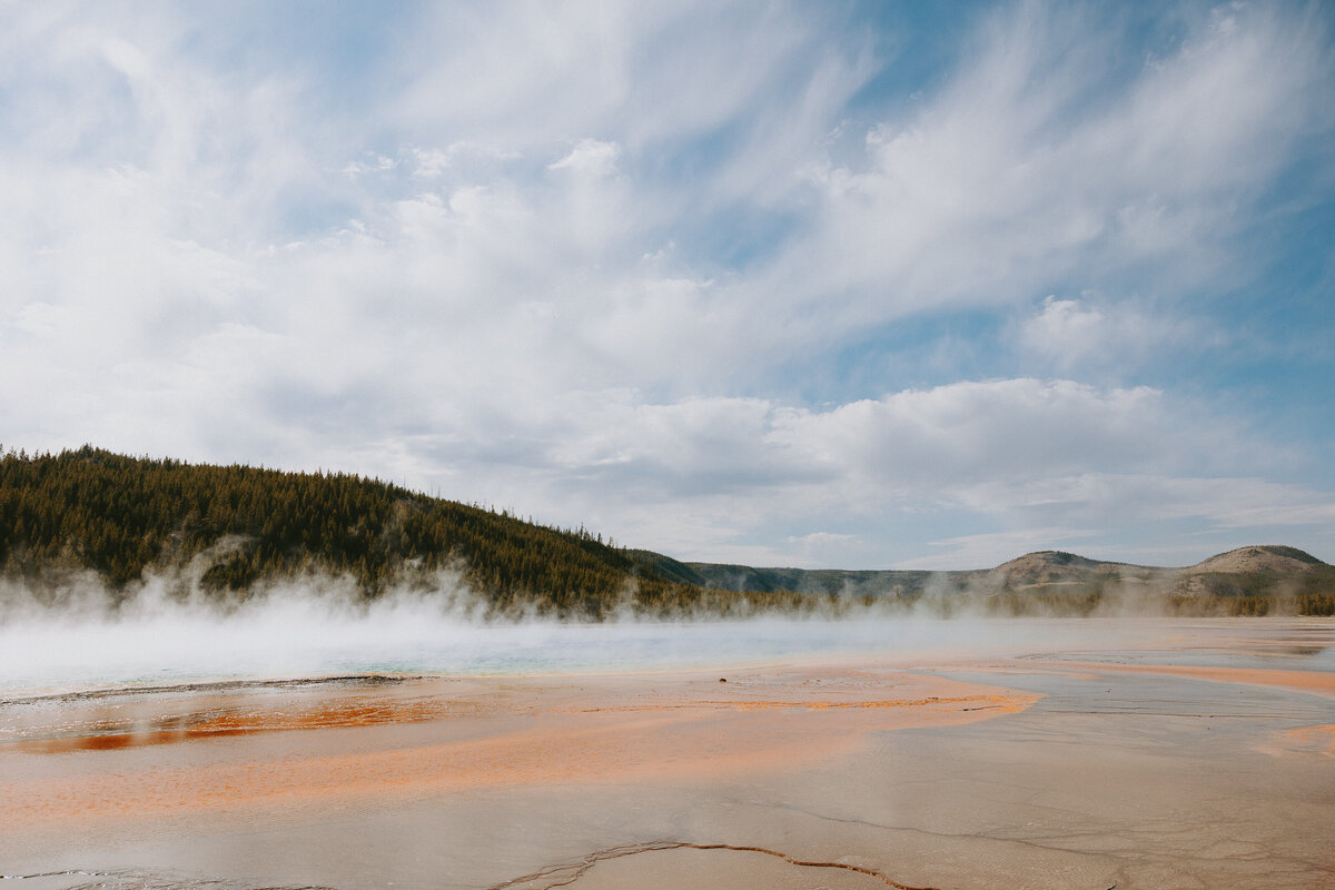 Grand Prismatic Spring in Yellowstone National Park in Wyoming