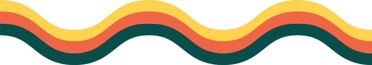 waves of yellows, orange, and dark green